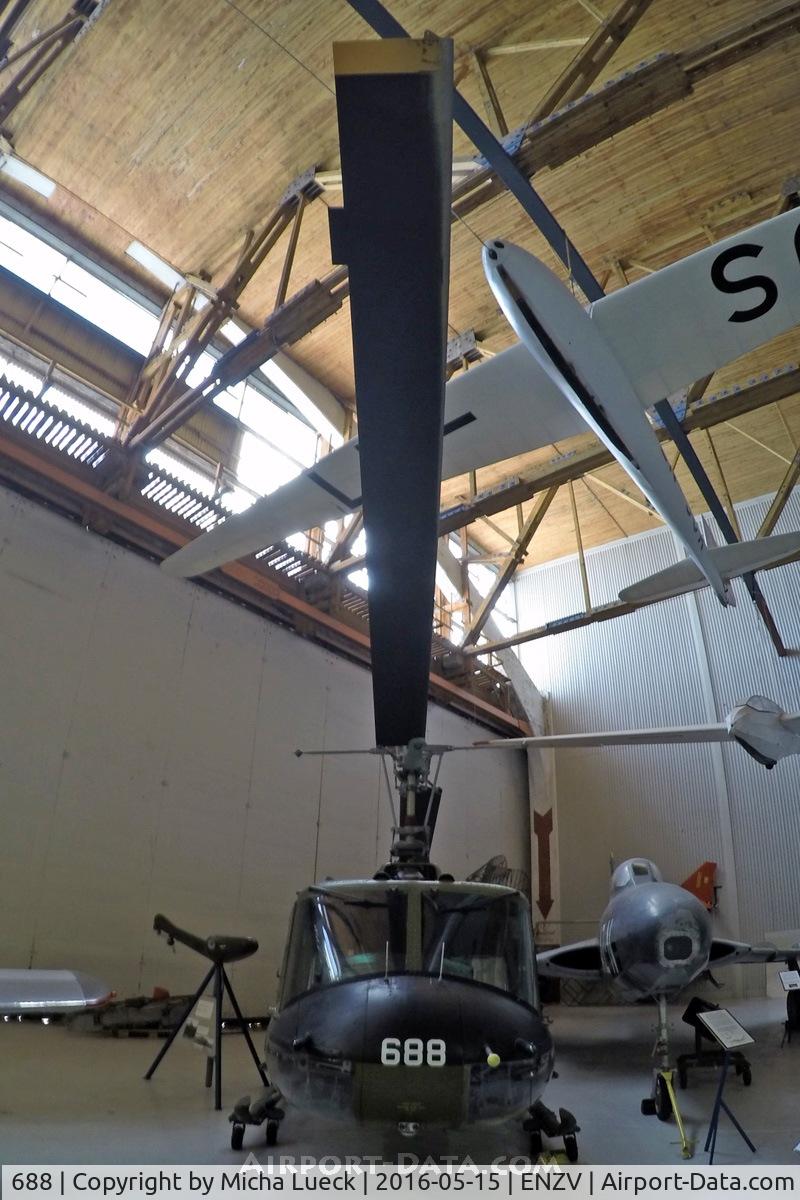 688, Bell UH-1B Iroquois C/N 268, At the Flyhistorisk Museum in Stavanger
