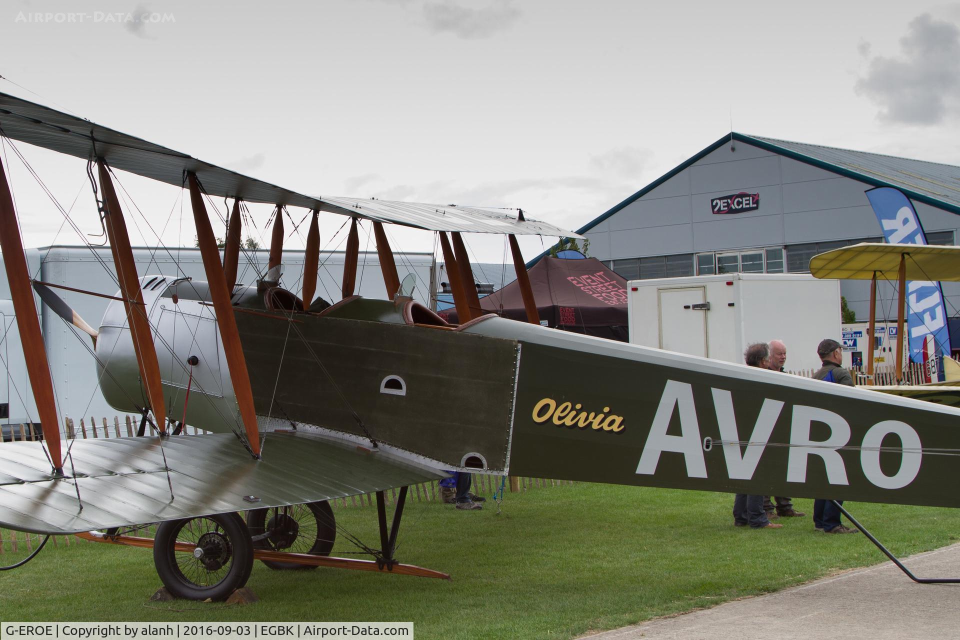 G-EROE, 2010 Avro 504K Replica C/N OLA-002, Parked