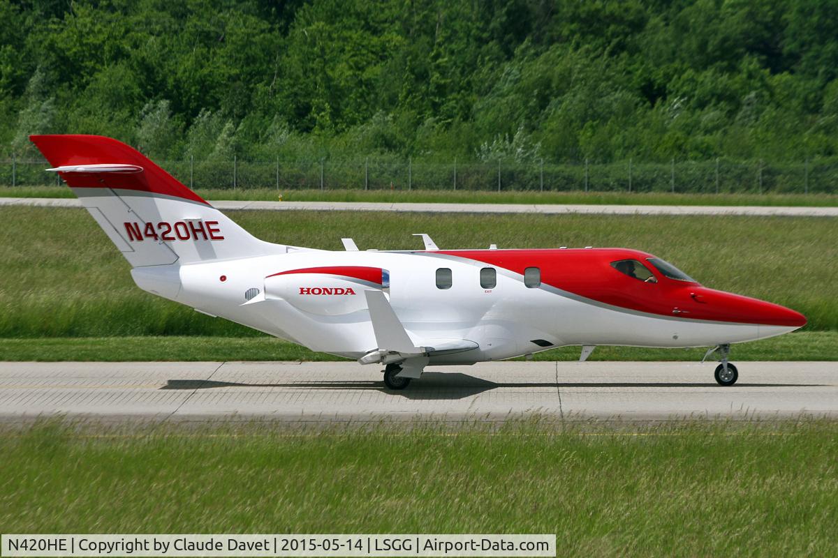 N420HE, 2015 Honda HA-420 HondaJet C/N 42000016, First time visitor at GVA.