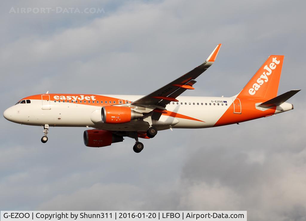 G-EZOO, 2015 Airbus A320-214 C/N 6606, Landing rwy 32L