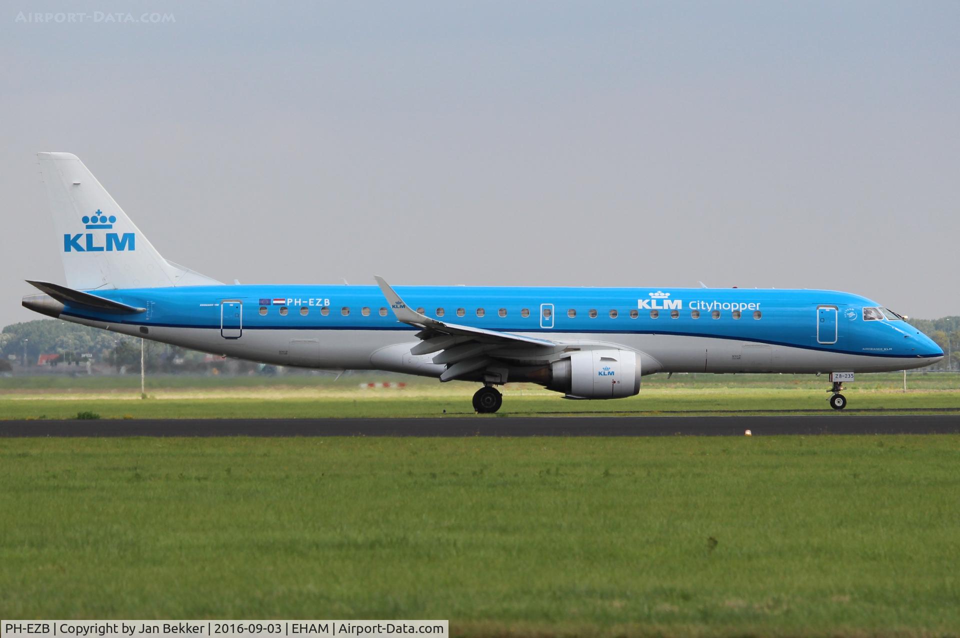 PH-EZB, 2008 Embraer 190LR (ERJ-190-100LR) C/N 19000235, Schiphol, Amsterdam
