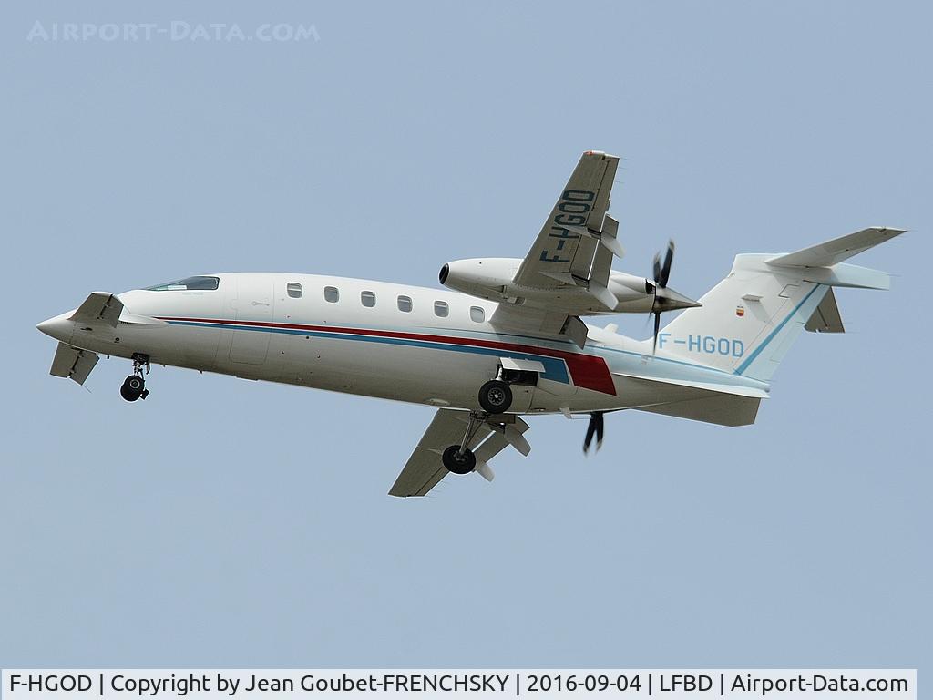 F-HGOD, 2008 Piaggio P-180 Avanti II C/N 1153, Investairs landing runway 23