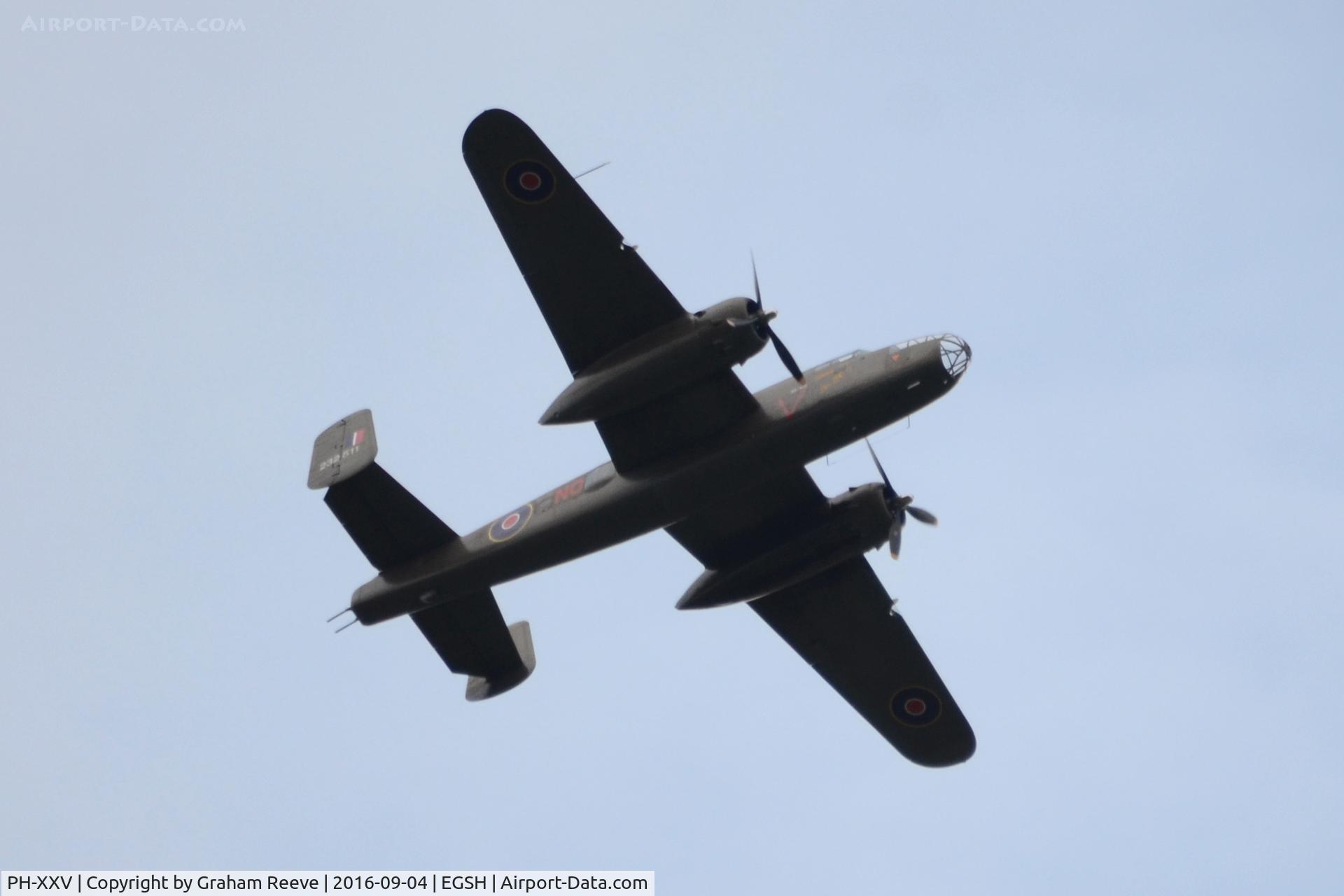 PH-XXV, 1944 North American B-25N Mitchell C/N 108-32782, Over head at Norwich.