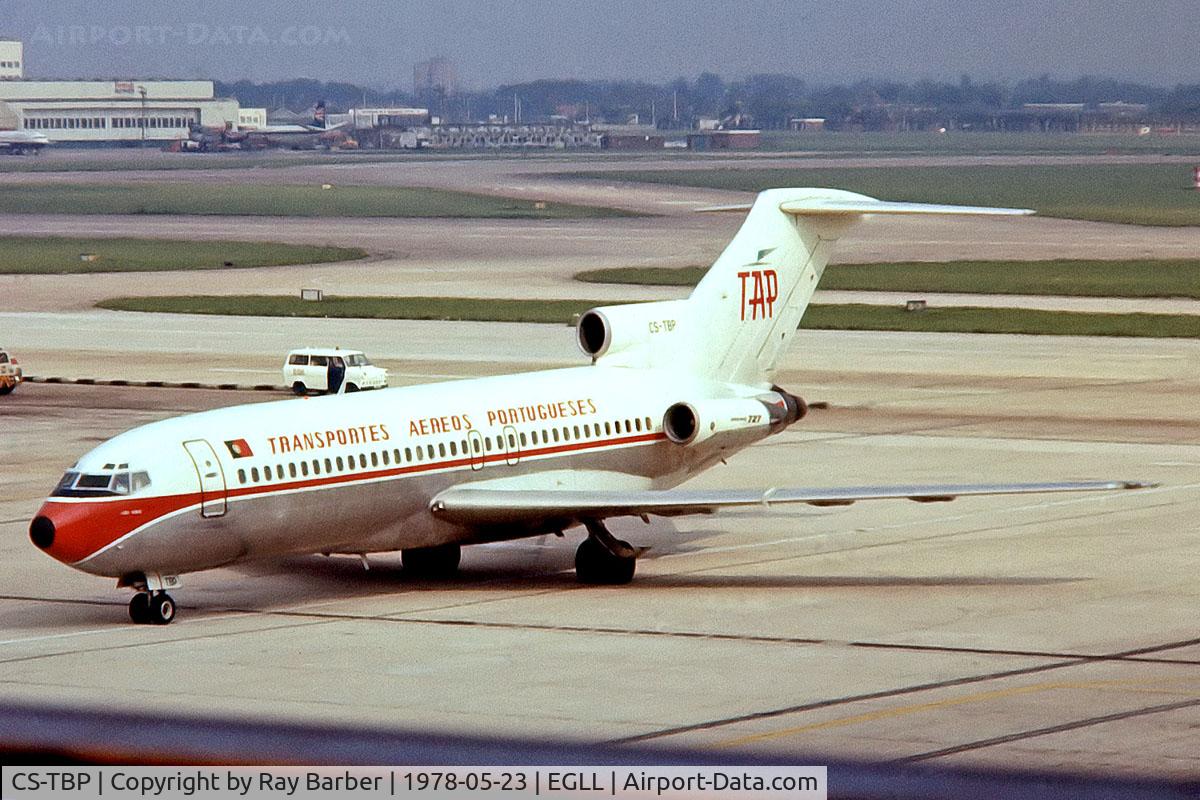 CS-TBP, 1971 Boeing 727-82 C/N 20489, Boeing 727-82 [20489] (TAP Air Portugal) Heathrow~G 23/05/1978. From a slide.