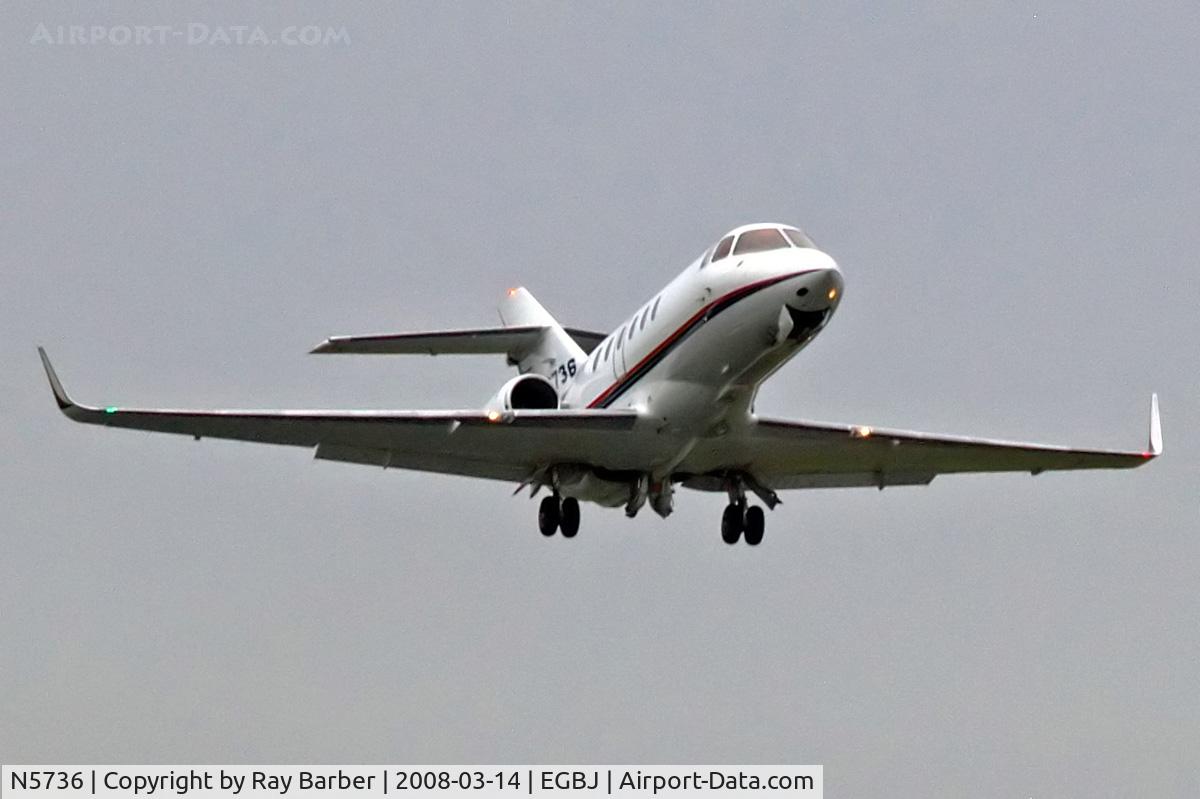 N5736, 2000 Raytheon Hawker 800XP C/N 258471, Hawker-Siddeley 125/800XP2 [258471] Staverton~G 14/03/2008