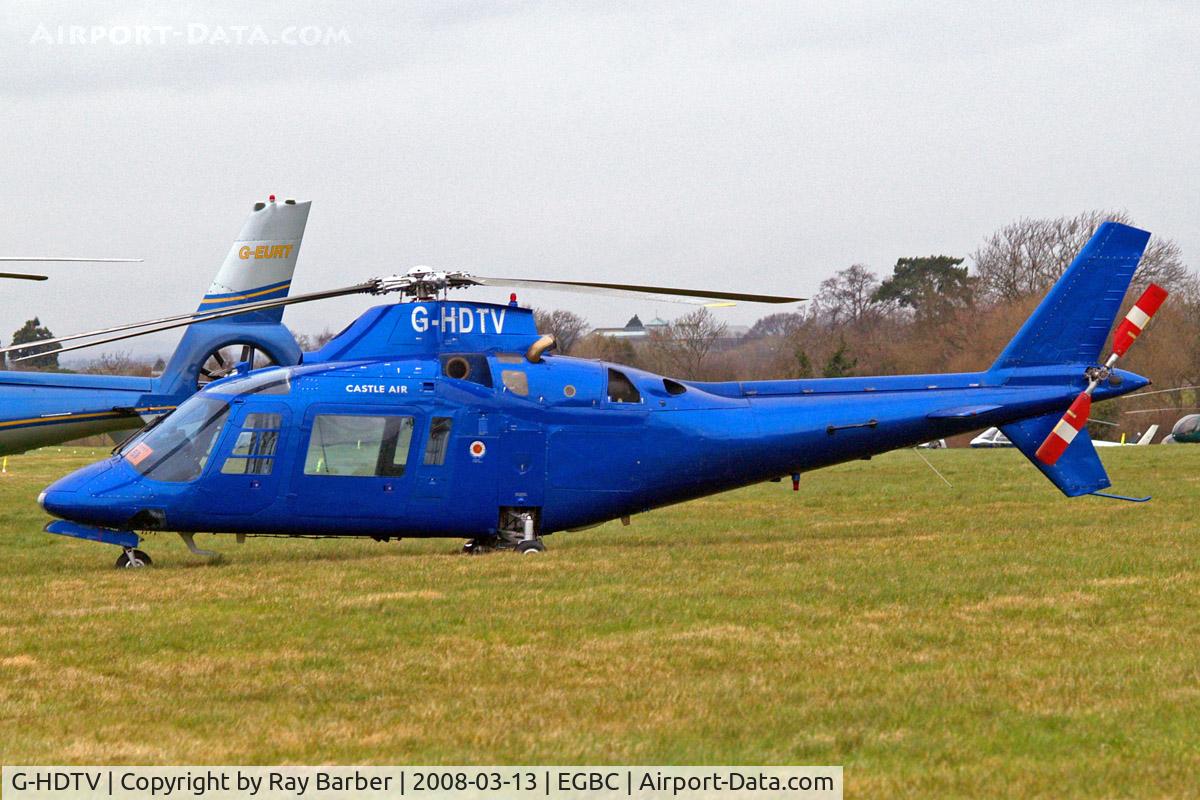 G-HDTV, 1983 Agusta A-109A-2 C/N 7266, Agusta A-109A-2 [7266] (Castle Air) Cheltenham Racecourse~G 13/03/2008