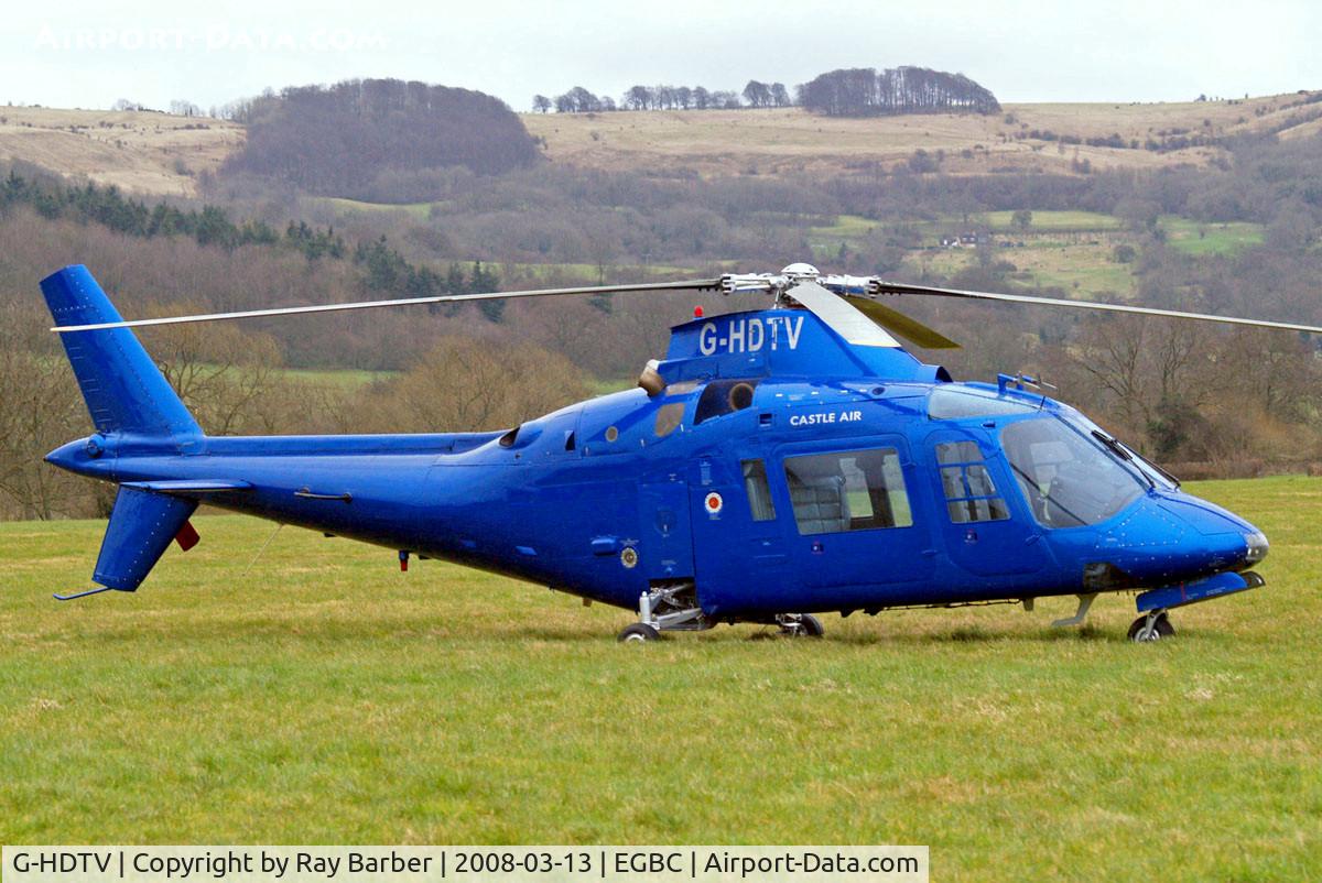 G-HDTV, 1983 Agusta A-109A-2 C/N 7266, Agusta A-109A-2 [7266] (Castle Air) Cheltenham Racecourse~G 13/03/2008