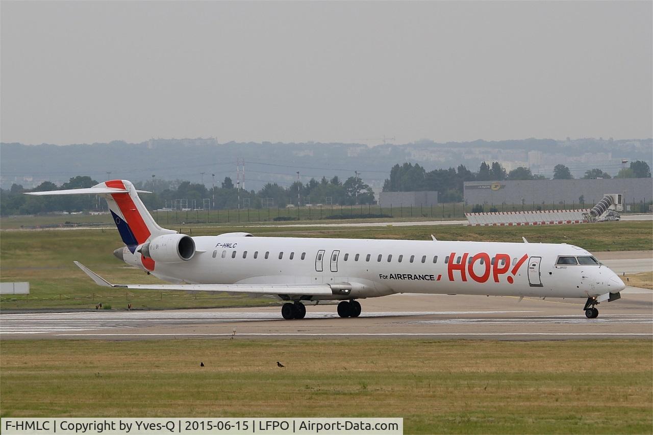 F-HMLC, 2010 Bombardier CRJ-1000EL NG (CL-600-2E25) C/N 19006, Bombardier CRJ-1000EL NG, Ready to take off rwy 08, Paris-Orly airport (LFPO-ORY)