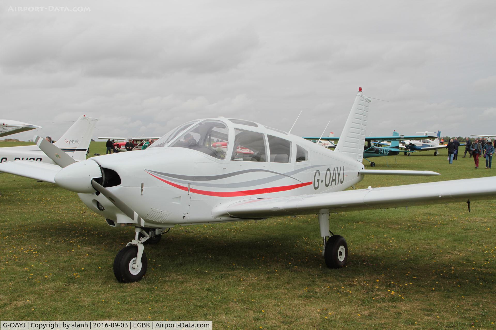 G-OAYJ, 1970 Piper PA-28-180 Cherokee E C/N 28-5688, Parked at the 2016 LAA Rally