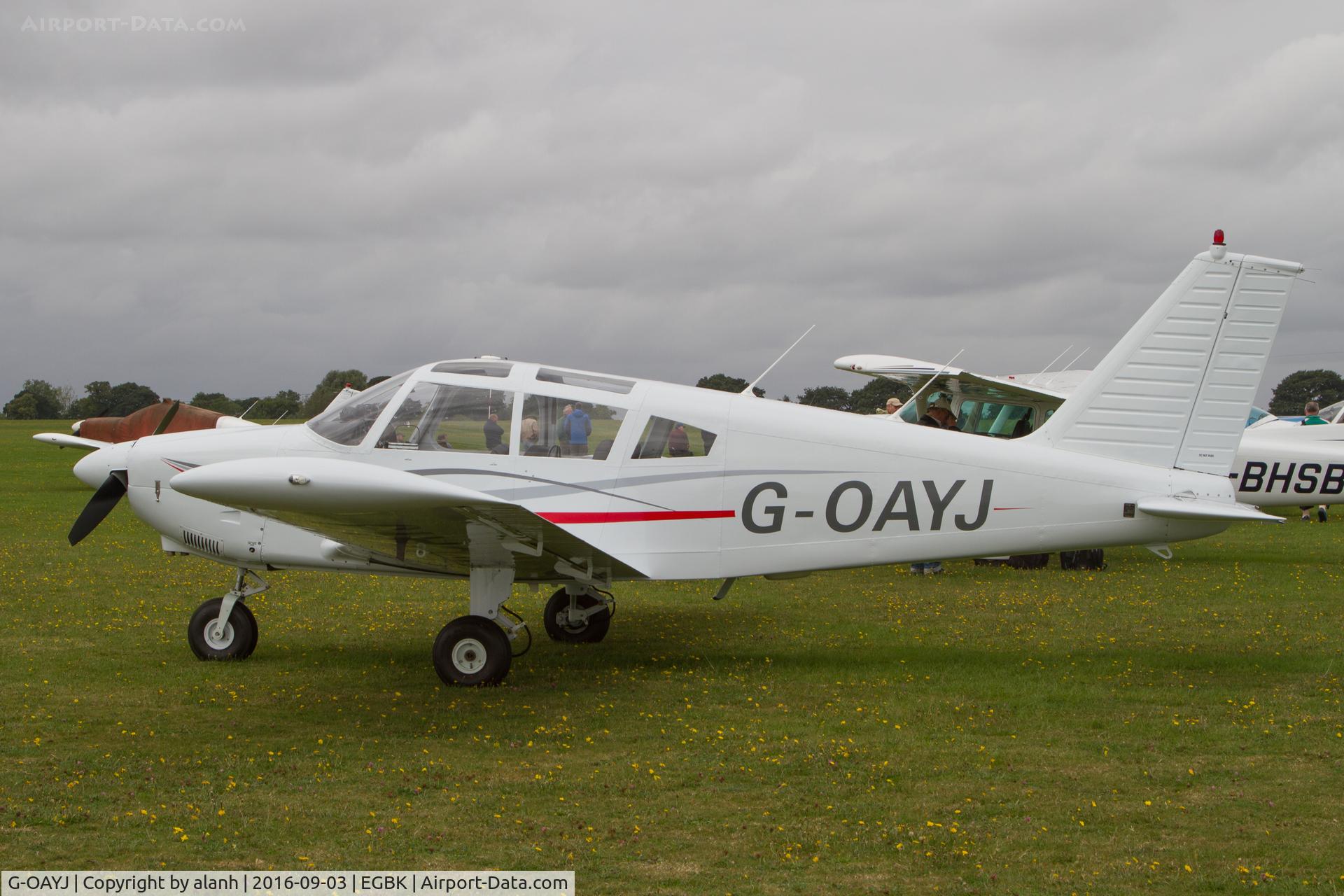 G-OAYJ, 1970 Piper PA-28-180 Cherokee E C/N 28-5688, Parked at the 2016 LAA Rally