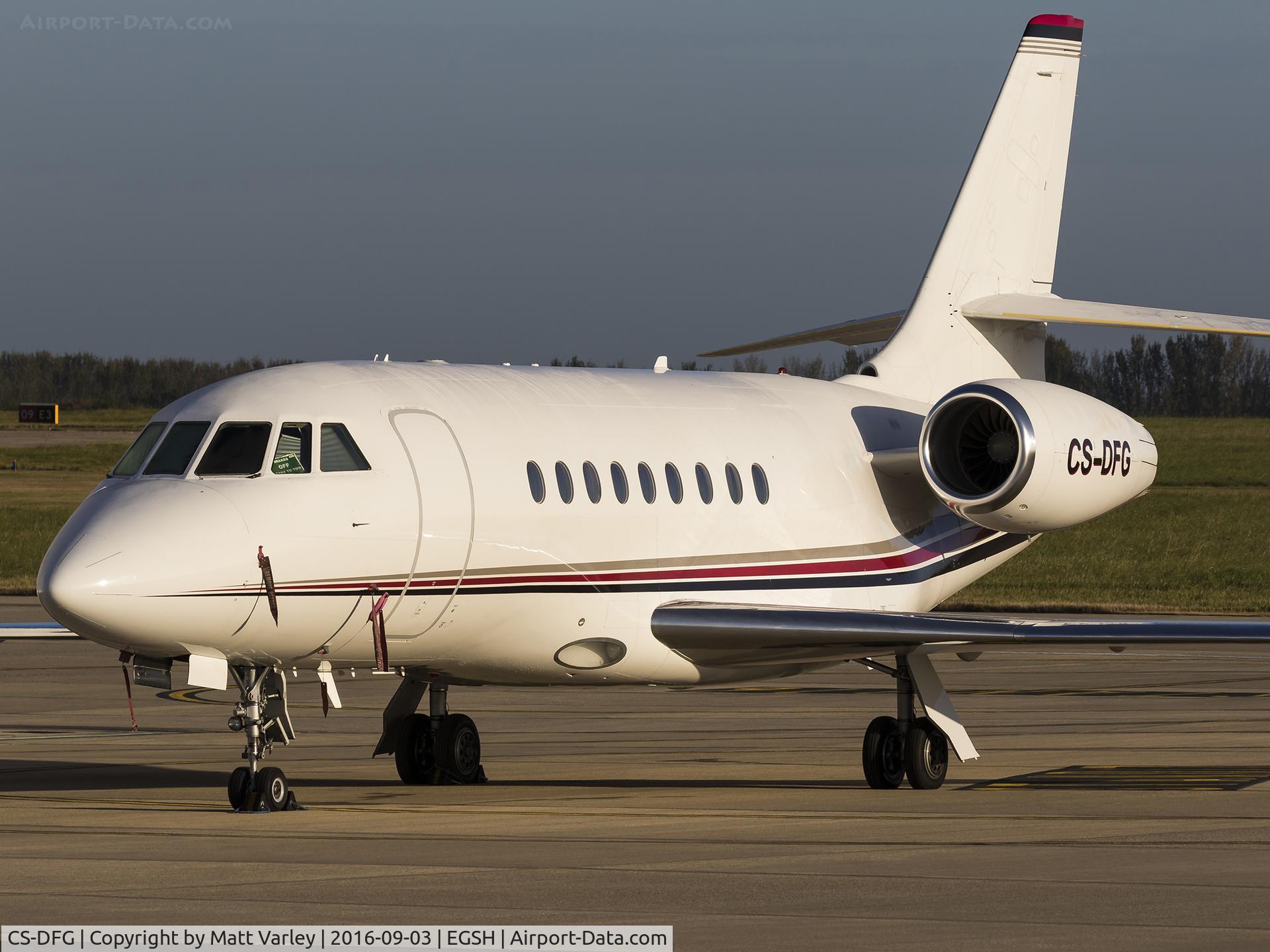 CS-DFG, 2004 Dassault Falcon 2000EX C/N 44, Sat on the SaxonAir ramp in some lovely morning sun....