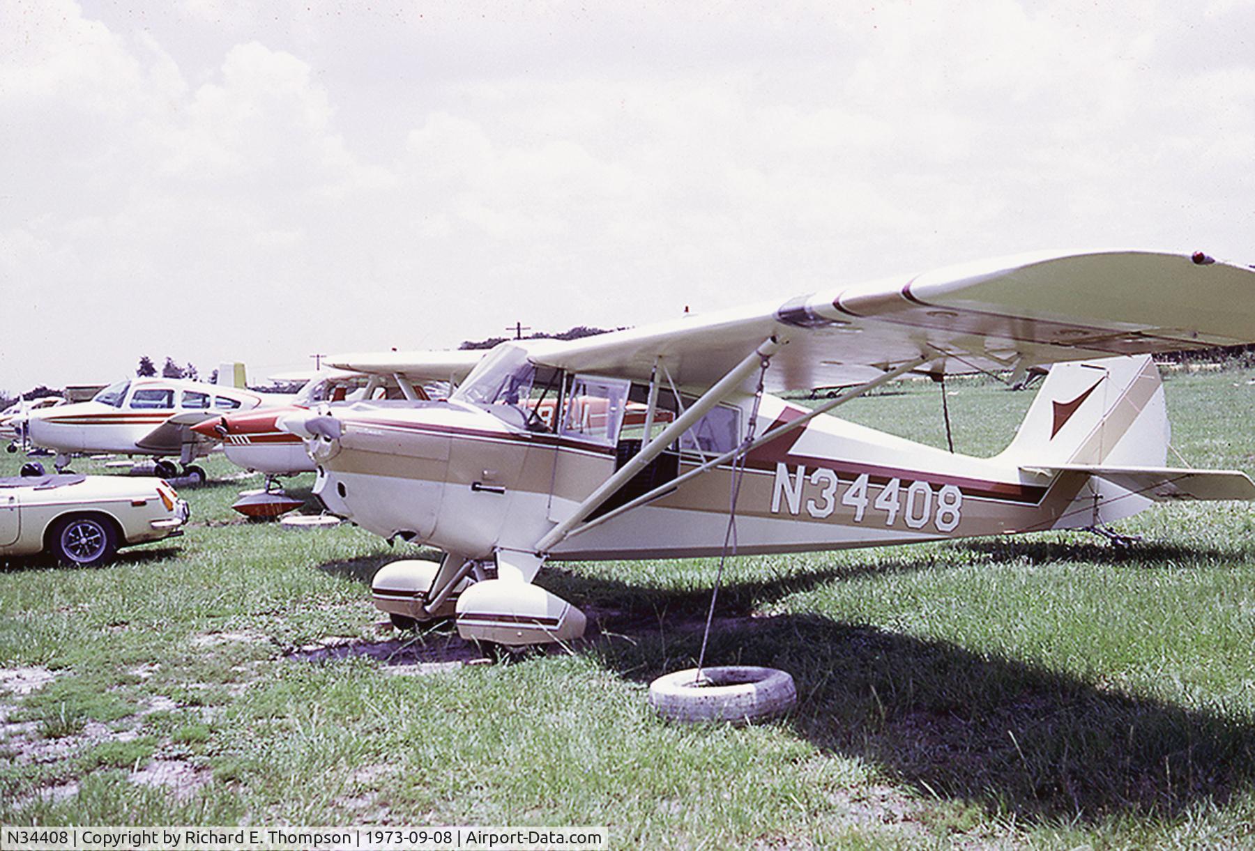 N34408, 1941 Aeronca 65-CA Super Chief C/N C14381, I was the owner of this aircraft from 1973 to 1974. I based the craft at Maguire Airport west of Orlando, FL and I bought the plane from Mikey Husazk who based it at Longcoy Airport near Orlando. It was restored by Billy Henderson a Sun and Fun originator
