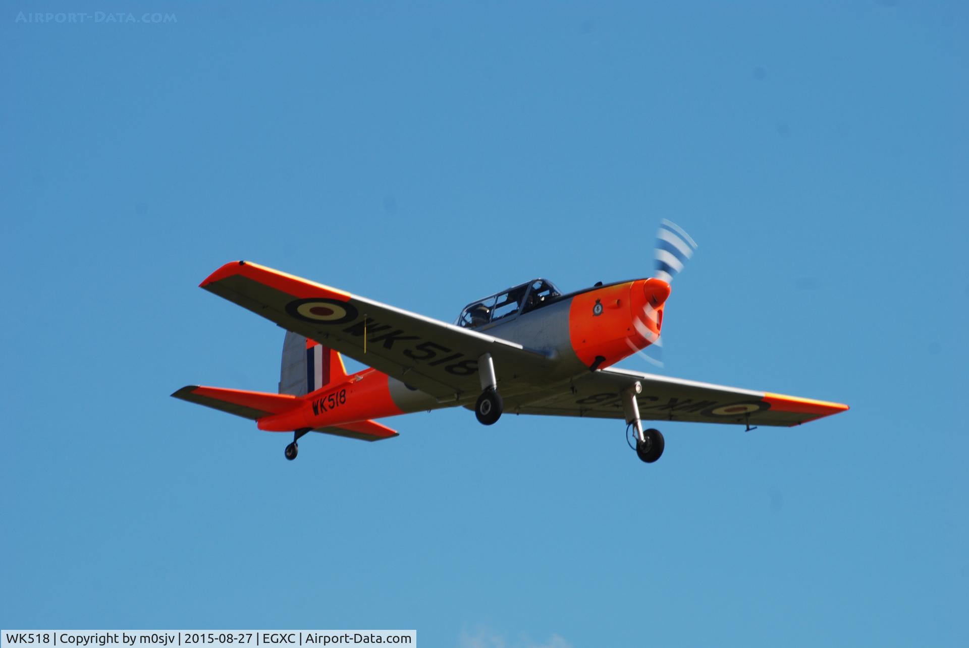 WK518, 1952 De Havilland DHC-1 Chipmunk T.10 C/N C1/0555-DHB.f443, Finals to land at RAF Coningsby