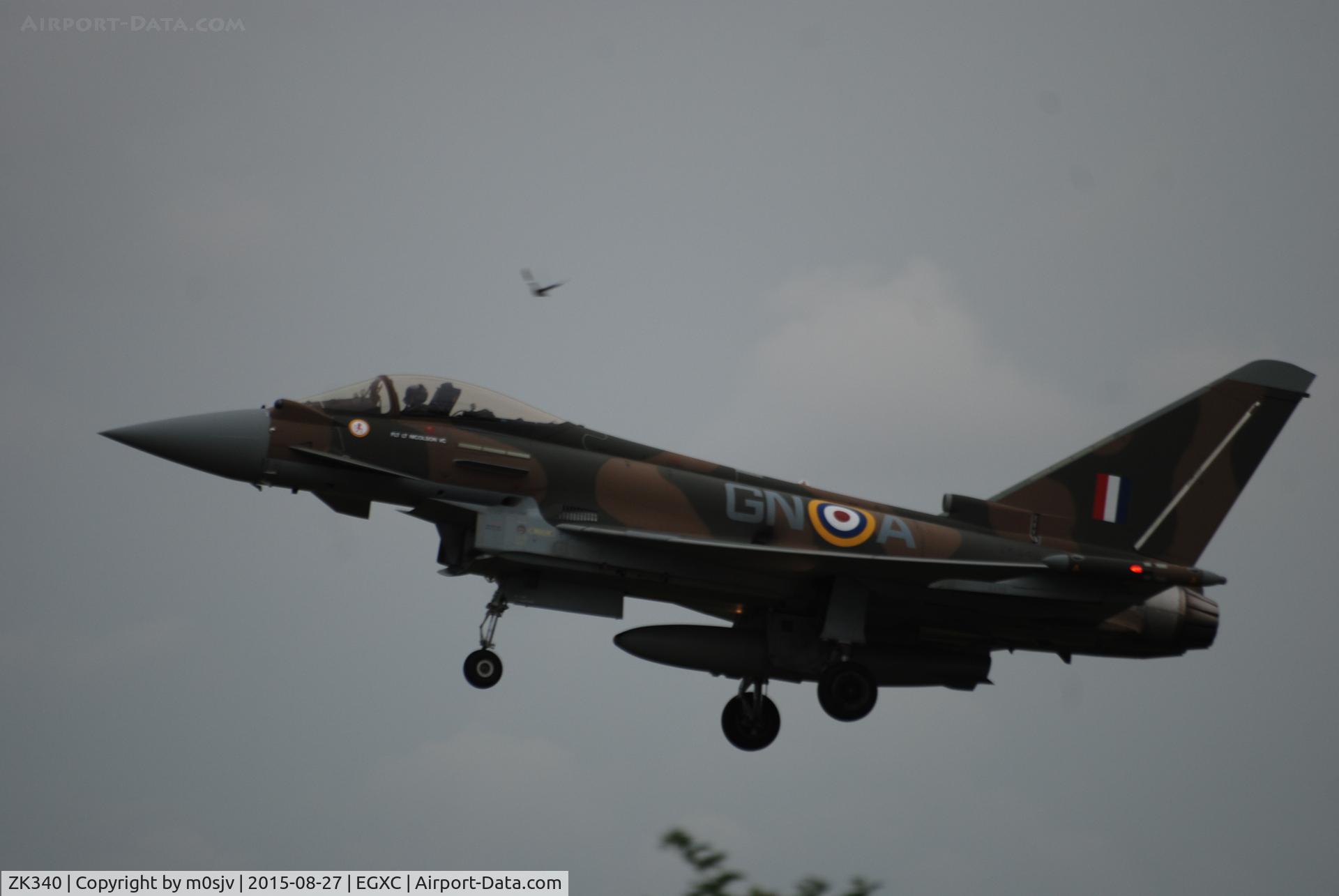 ZK340, 2013 Eurofighter EF-2000 Typhoon FGR.4 C/N BS101/369, GiNA on a grey Lincolnshire Day