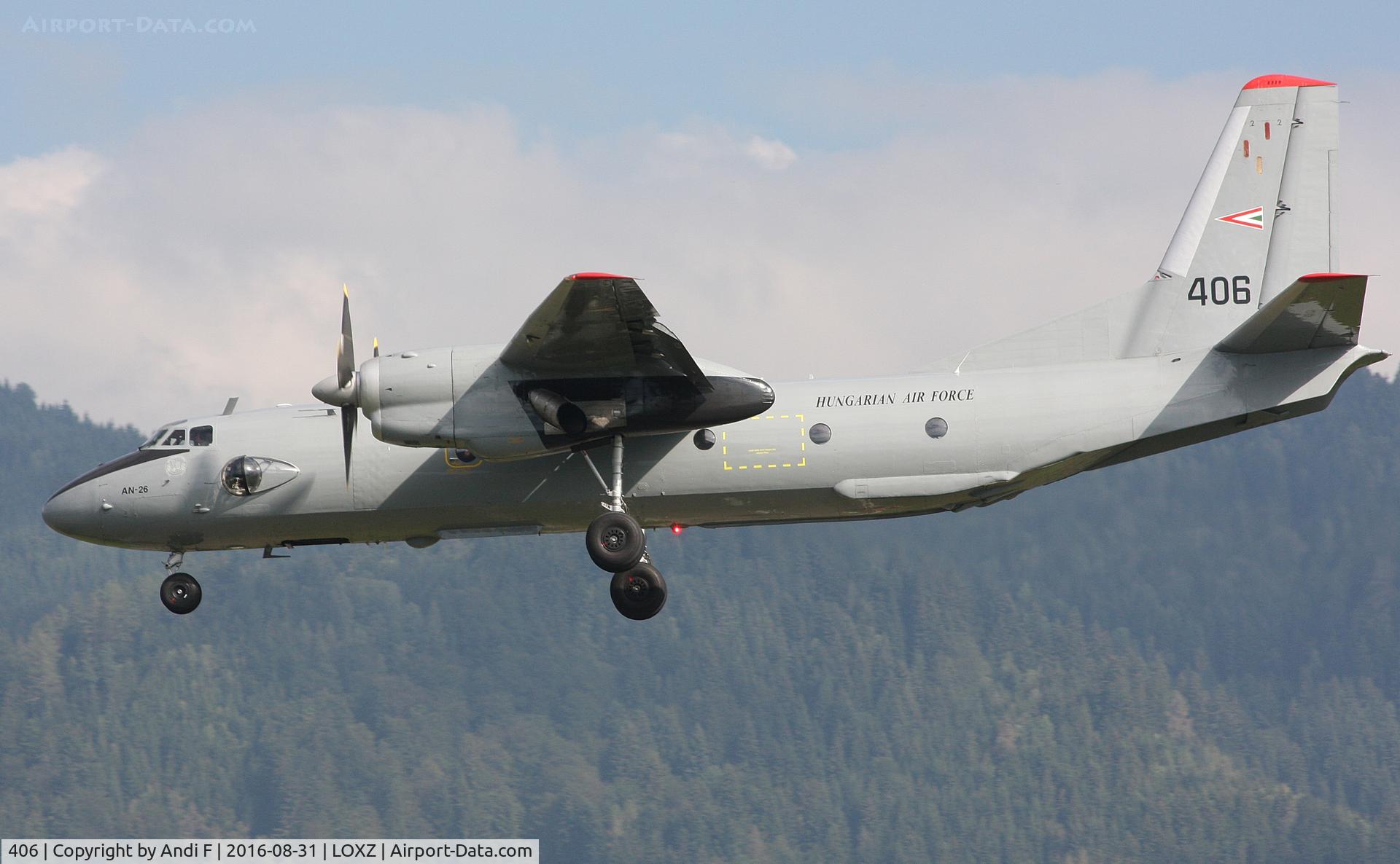 406, 1975 Antonov An-26 C/N 3767, Hungarian Air Force Antonov An-26