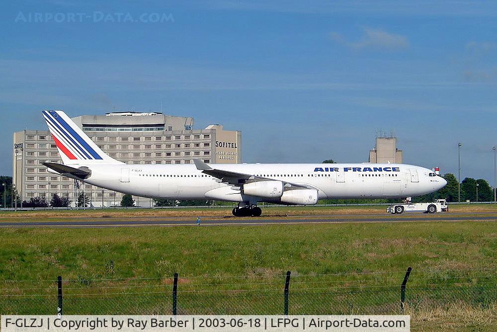 F-GLZJ, 1997 Airbus A340-313X C/N 186, Airbus A340-313X [186] (Air France) Paris-Charles De Gaulle~F 18/06/2003