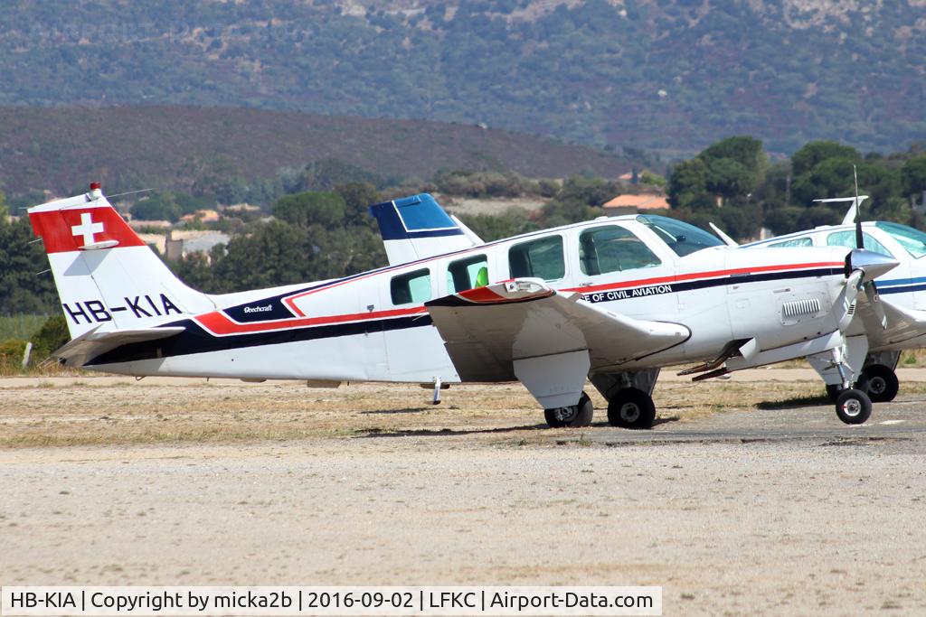 HB-KIA, 1990 Beech A36 Bonanza 36 Bonanza 36 C/N E-2522, Parked