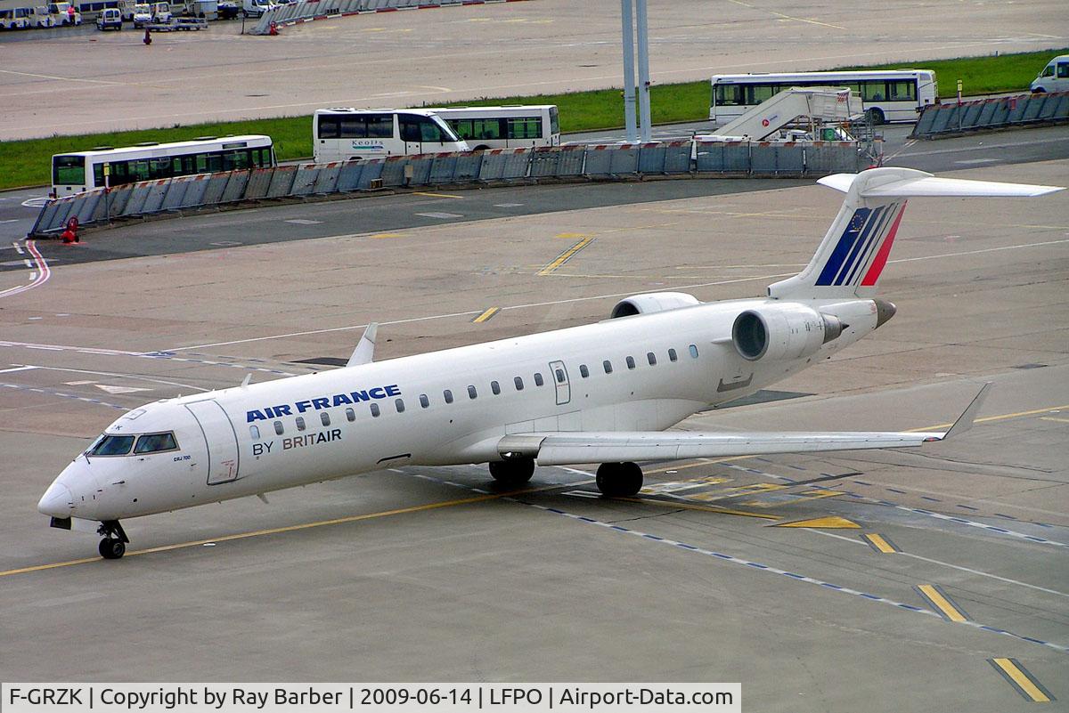 F-GRZK, 2005 Canadair CRJ-702 (CL-600-2C10) Regional Jet C/N 10198, Canadair CRJ-700 [10198] (Brit Air/Air France) Paris-Orly~F 14/06/2009