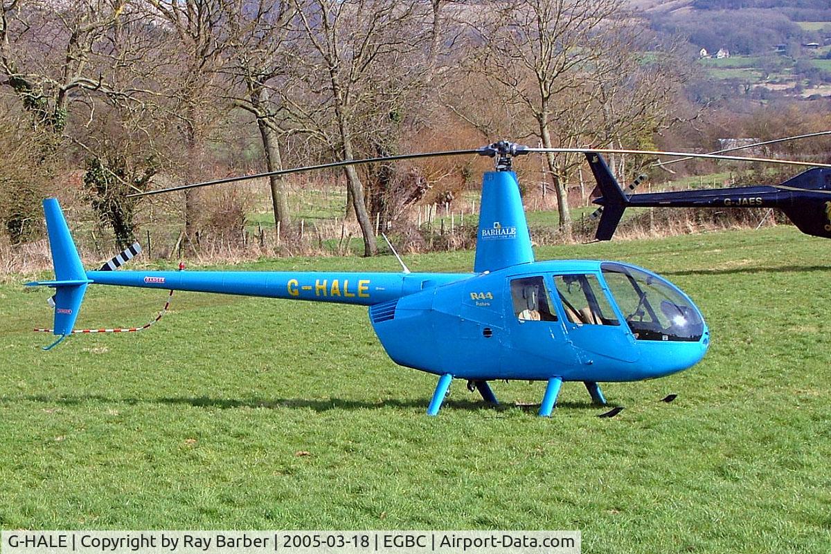 G-HALE, 1998 Robinson R44 C/N 0492, Robinson R-44 Astro [0492] (Barhale Surveying Ltd) Cheltenham Racecourse~G 18/03/2005