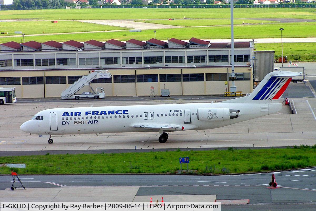 F-GKHD, 1992 Fokker 100 (F-28-0100) C/N 11381, Fokker F-100 [11381] (Brit Air/Air France) Paris-Orly~F 14/06/2009