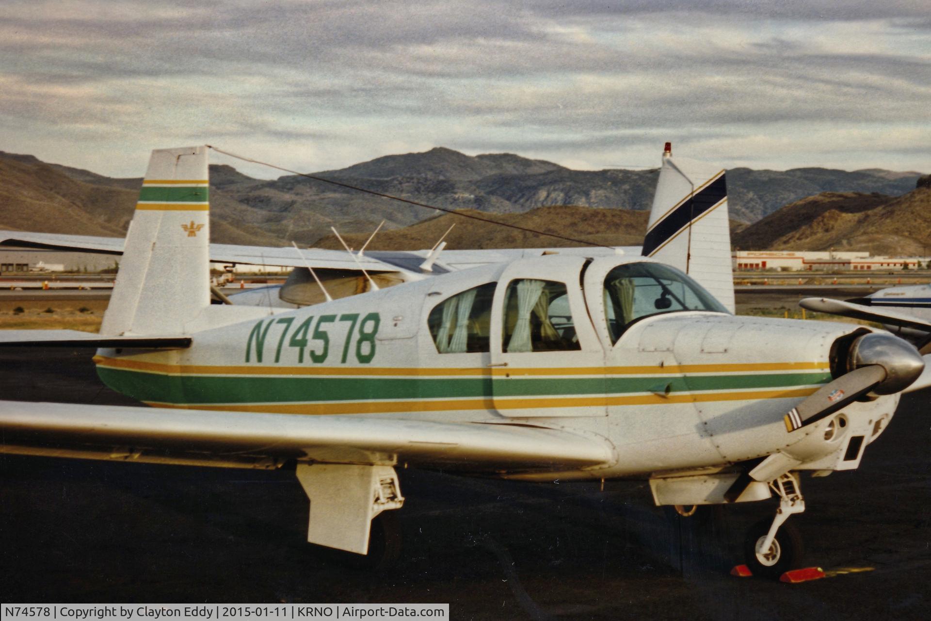 N74578, 1961 Mooney M20B Mark 21 C/N 1889, N74578 at Reno Airport.
