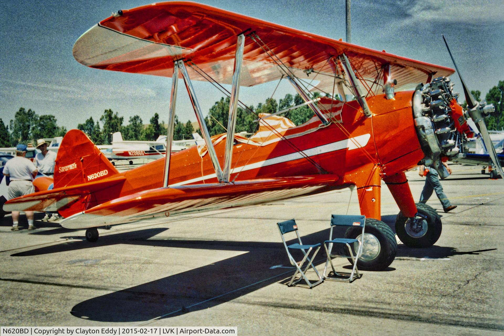 N620BD, 1944 Boeing PT-13D Kaydet (E75) C/N 75-5620, Not a Piper.