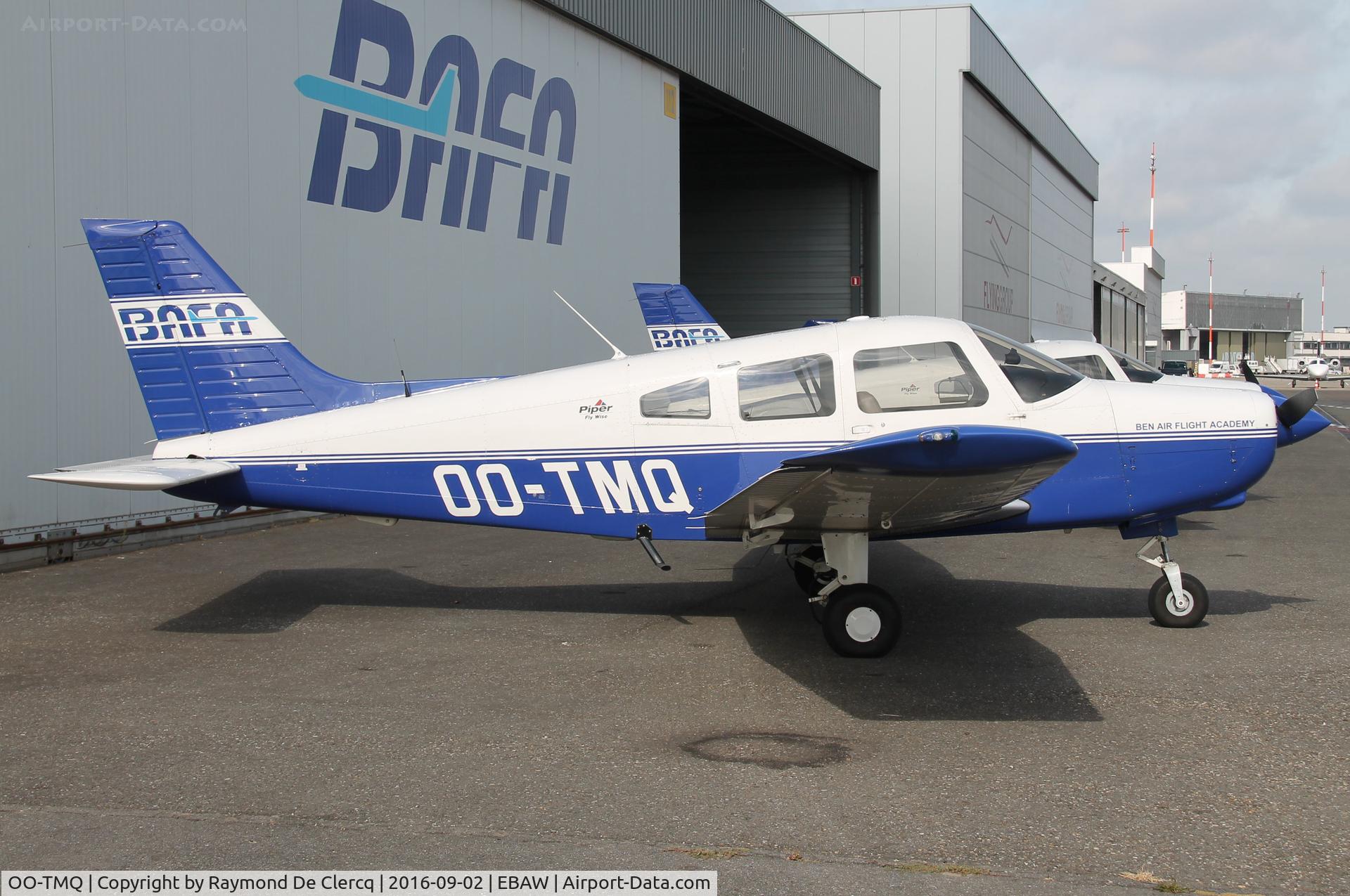 OO-TMQ, 2008 Piper PA-28-161 C/N 2842312, Ben Air Flight Academy at Antwerp Airport.