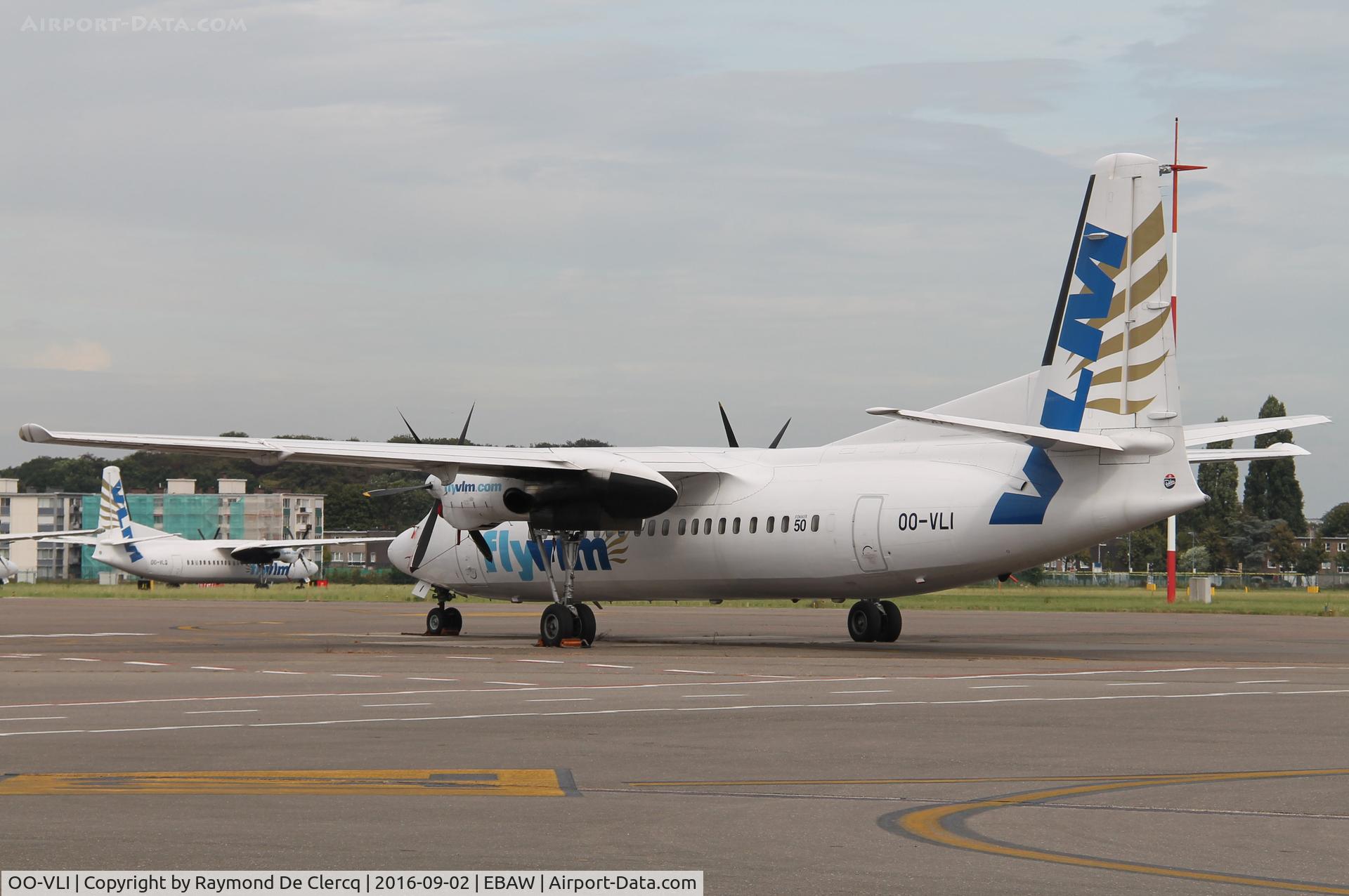 OO-VLI, 1991 Fokker 50 C/N 20226, Out of service since 2016-06-22 ( bankcruptcy VLM )