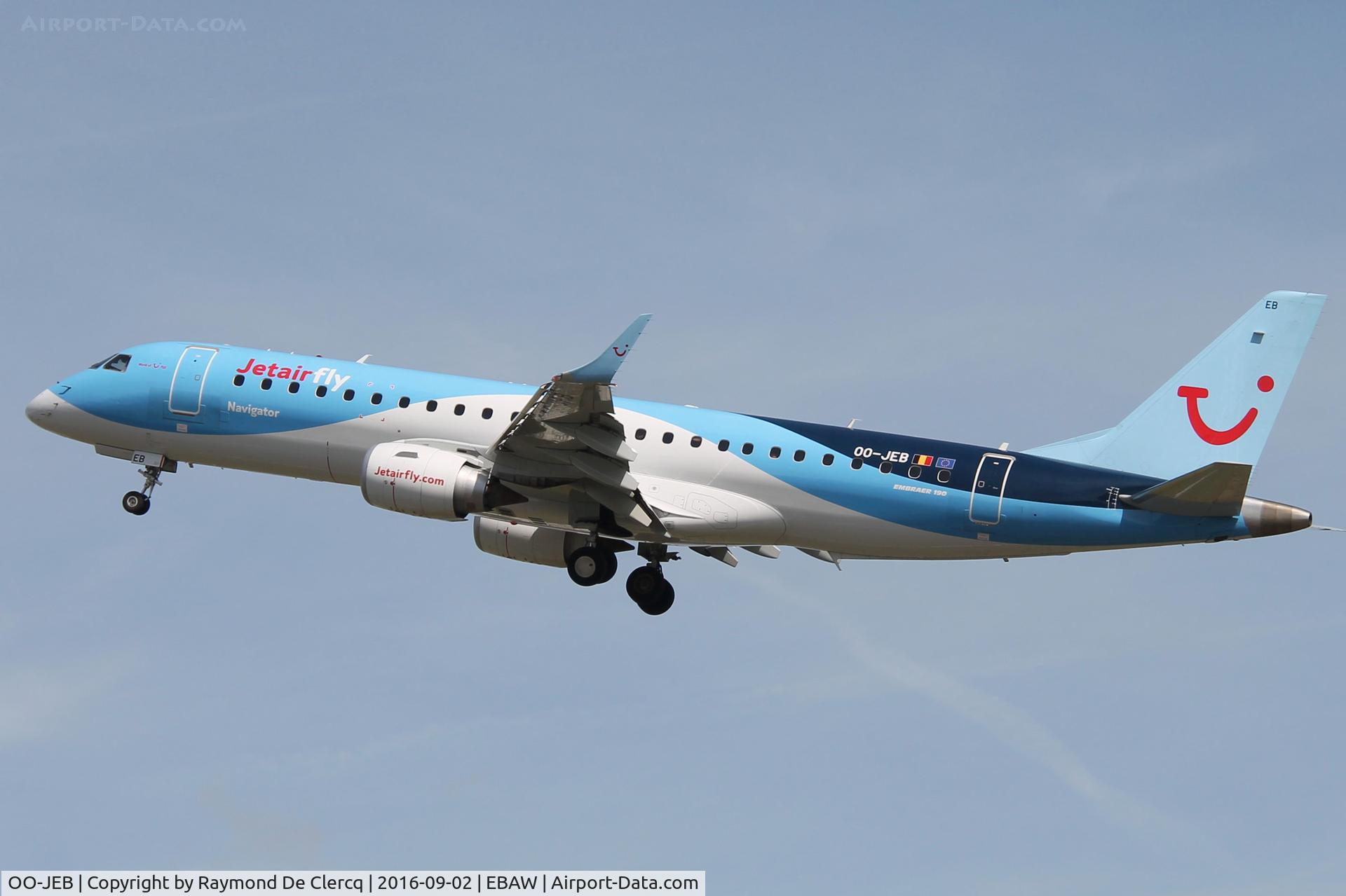 OO-JEB, 2013 Embraer 190STD (ERJ-190-100STD) C/N 19000607, Take off from rwy 29.