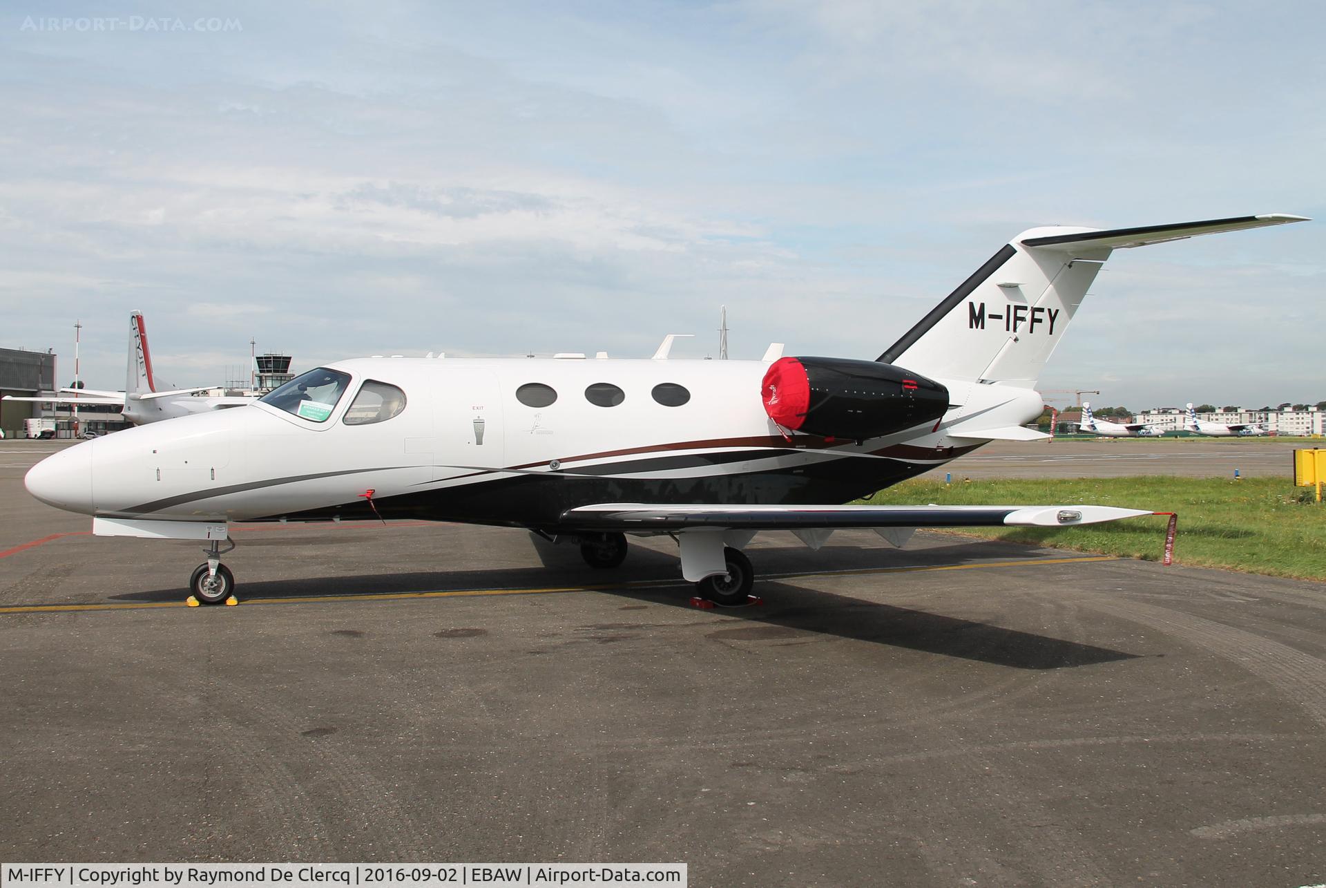 M-IFFY, 2009 Cessna 510 Citation Mustang Citation Mustang C/N 510-0192, Parked at Antwerp Airport.