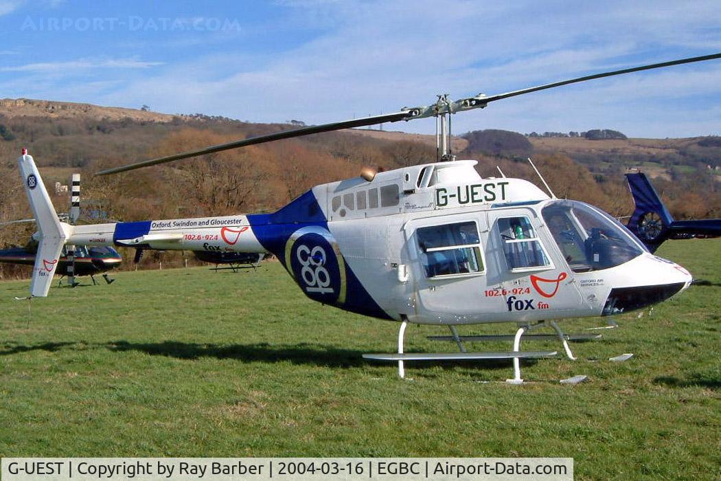 G-UEST, 1974 Bell 206B JetRanger II C/N 1484, Bell 206B Jet Ranger II [1484] Cheltenham Racecourse~G 16/03/2004