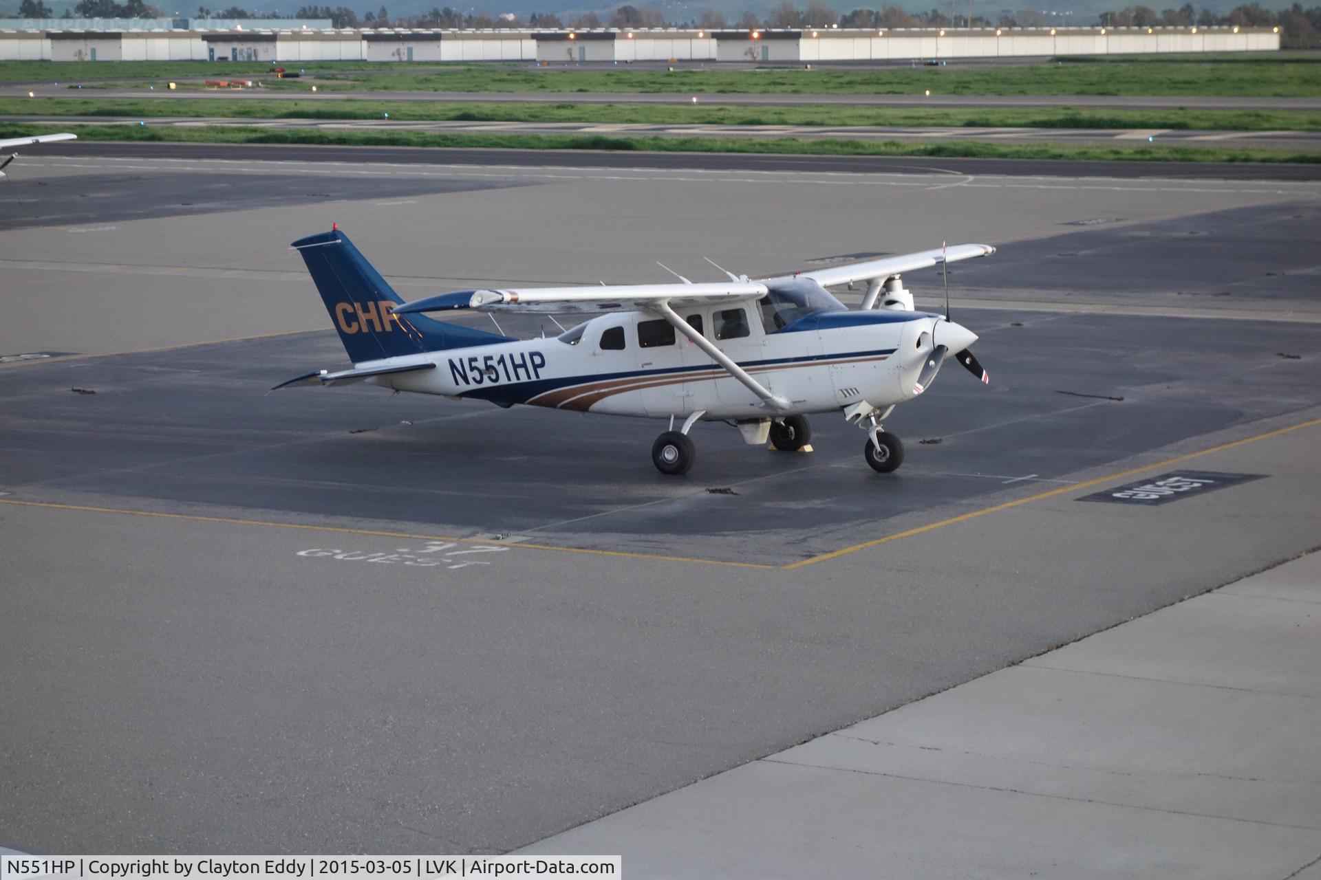 N551HP, 2001 Cessna T206H Turbo Stationair C/N T20608286, CHP airplane at Livermore Airport in California. 2015.