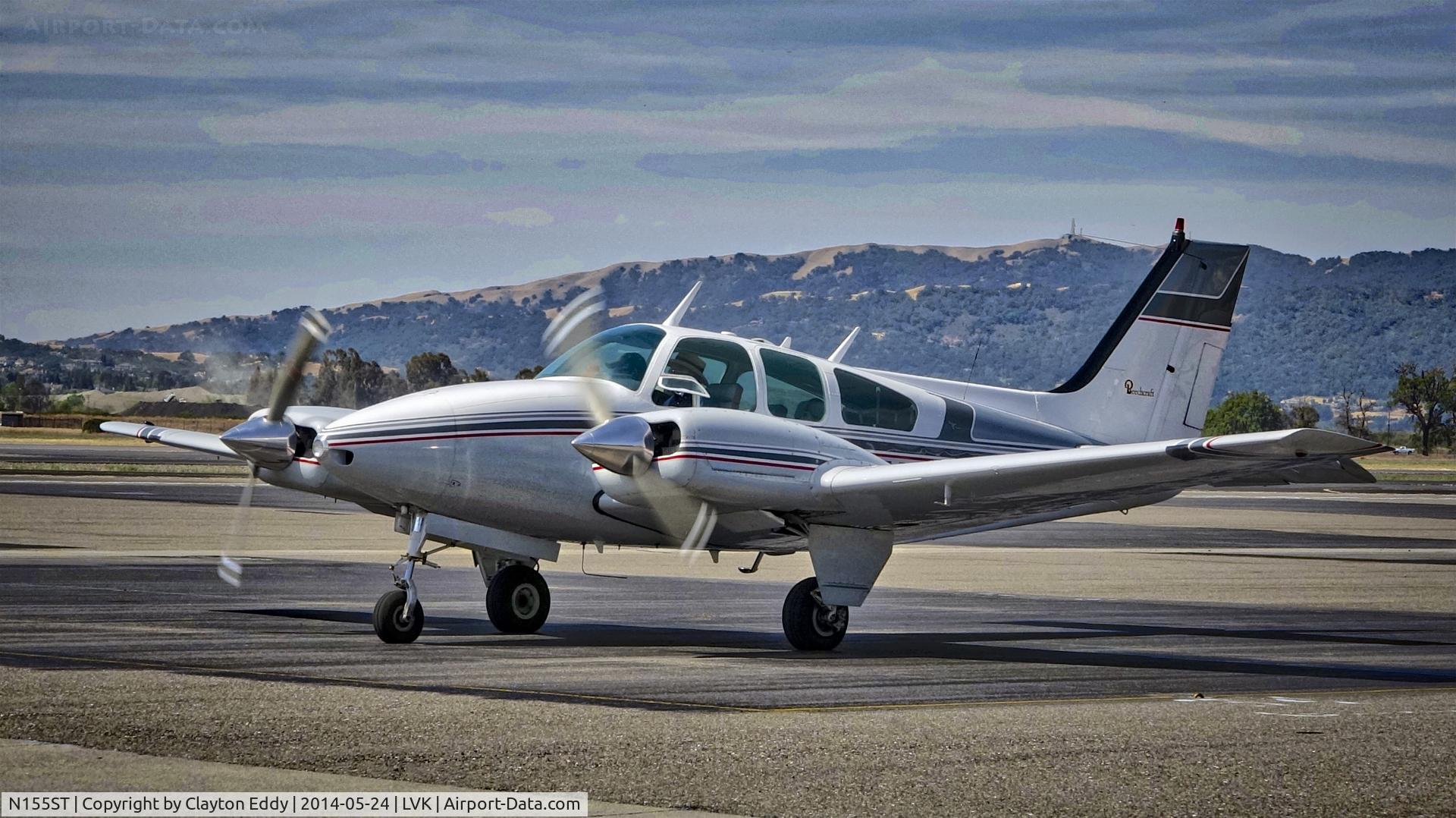N155ST, 1964 Beech 95-B55 (T42A) Baron C/N TC-651, N155ST at Livermore Airport in California. 2015.