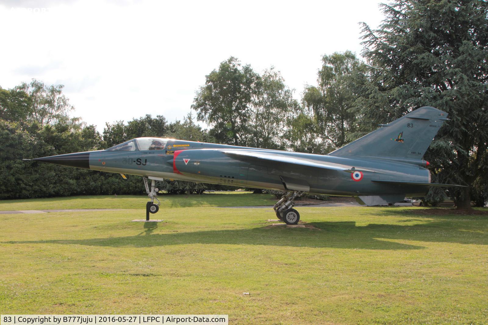 83, Dassault Mirage F.1C C/N 83, Preserved at Creil, new code 30-SJ left side and 10-SD right side
