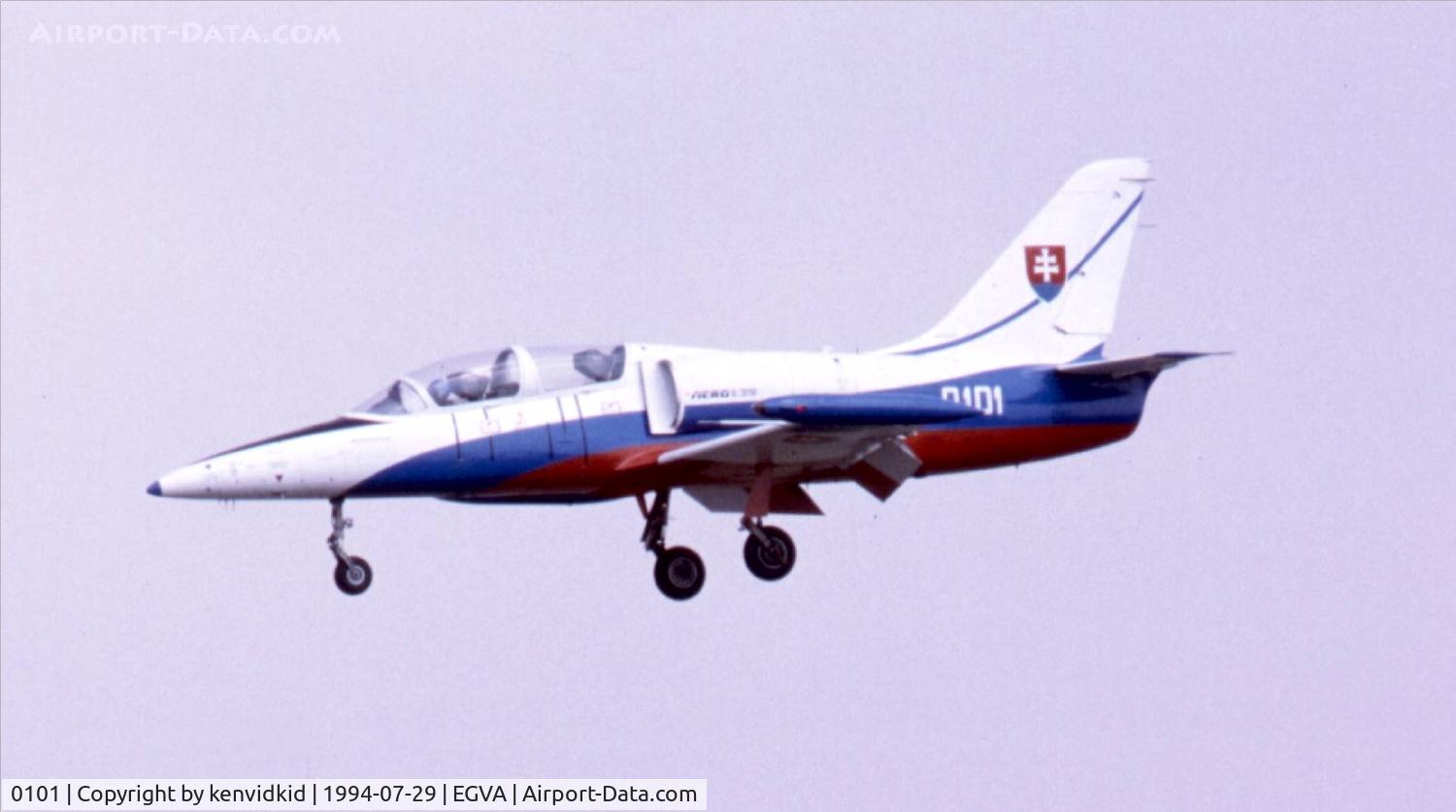 0101, Aero L-39 Albatros C/N 530101, Slovakian Air Force landing after a rehearsal at RIAT.