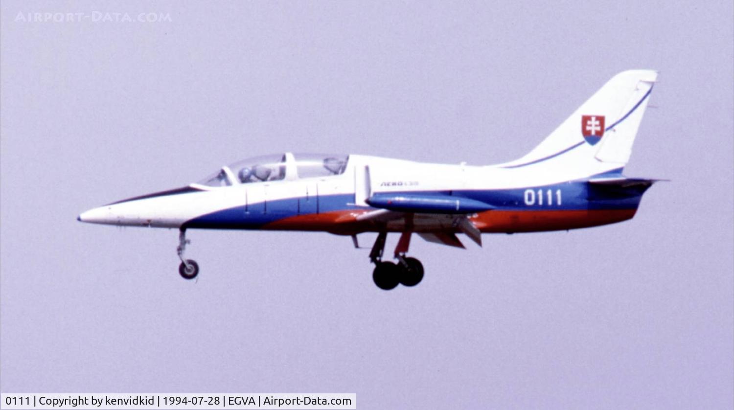0111, Aero L-39 Albatros C/N 530111, Slovakian Air Force landing after a rehearsal at RIAT.