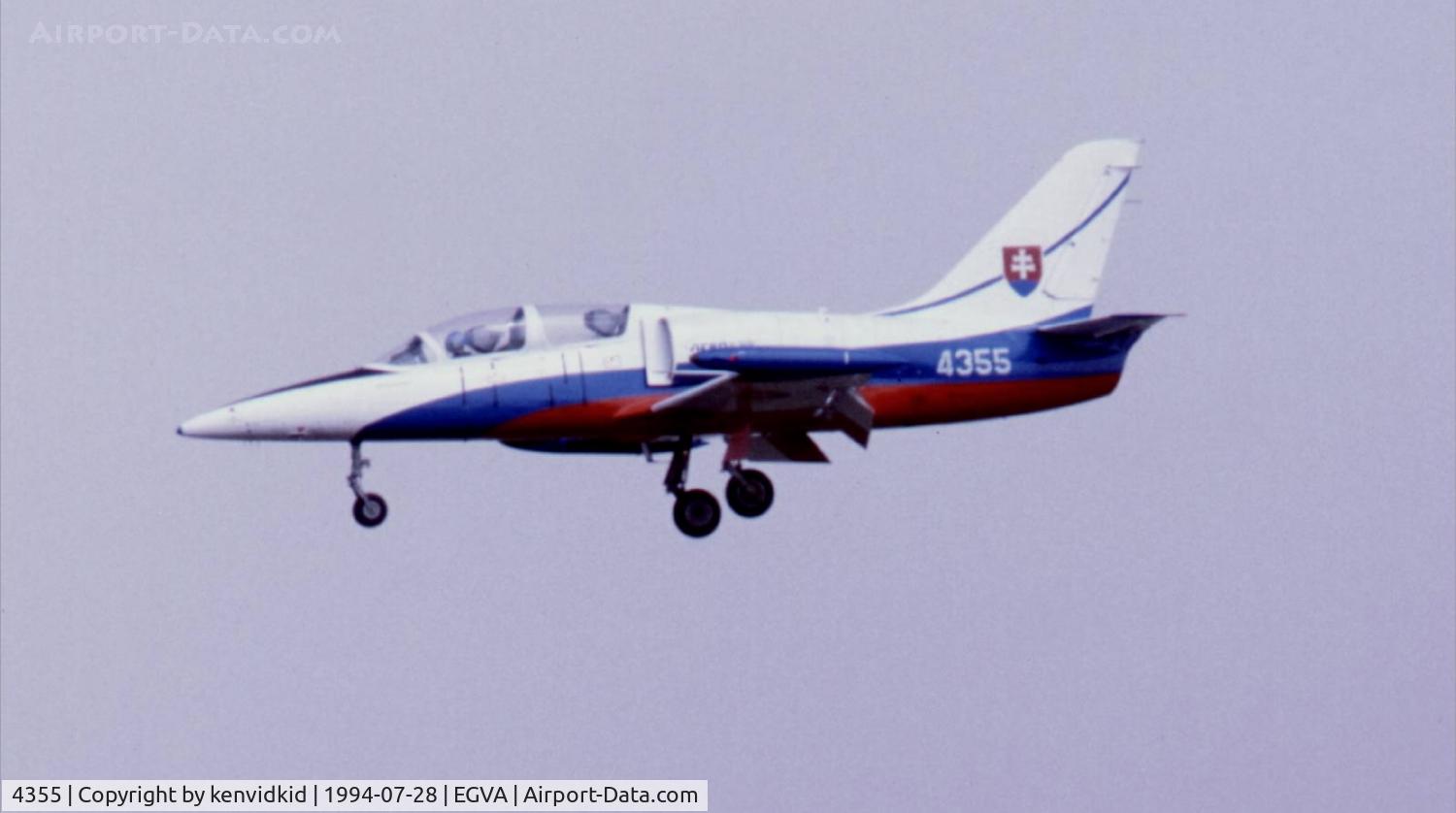 4355, Aero L-39C Albatros C/N 834355, Slovakian Air Force landing after a rehearsal at RIAT.