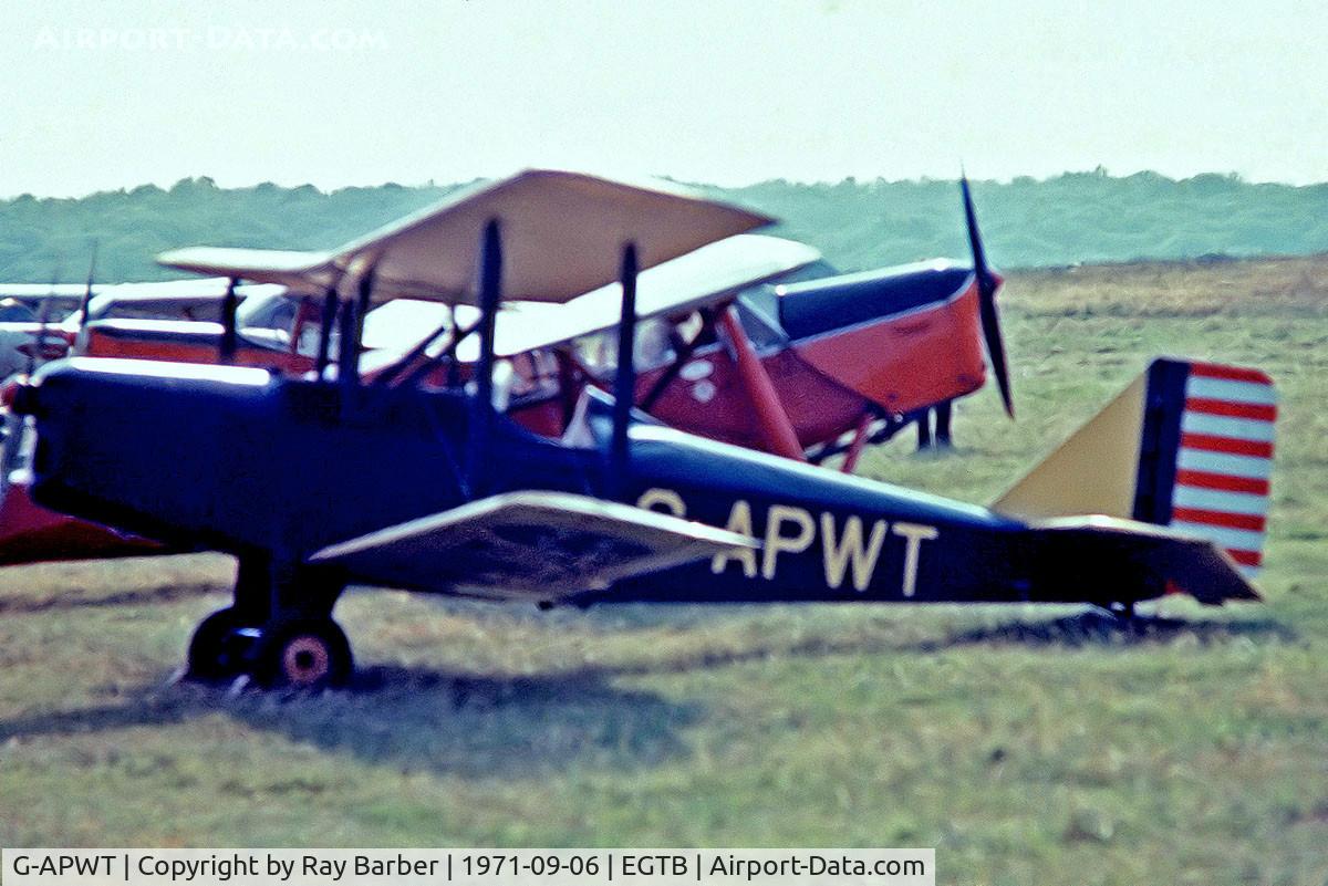 G-APWT, 1959 Currie Wot C/N HAC4, Currie Wot [HAC.4] Booker~G 06/09/1971. From a slide not the best of images.