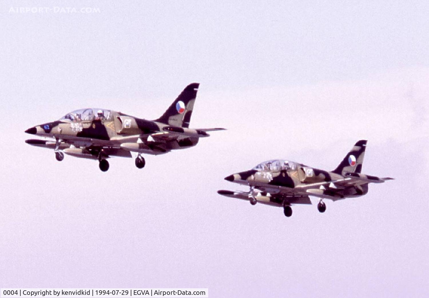0004, 1992 Aero L-39MS Albatros C/N 040004, Czech Republic Air Force arriving at RIAT.
