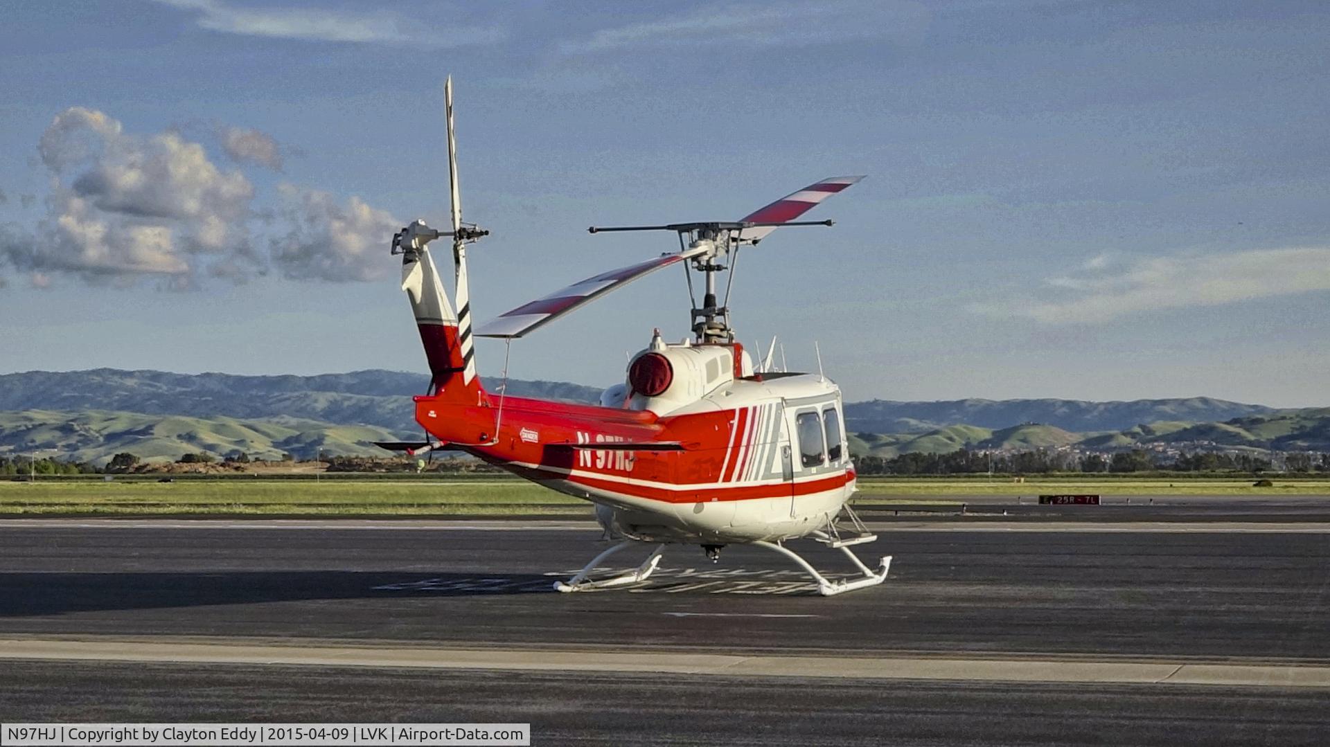 N97HJ, 1974 Bell 205A-1 C/N 30173, Bell at Livermore Airport in California 2015.