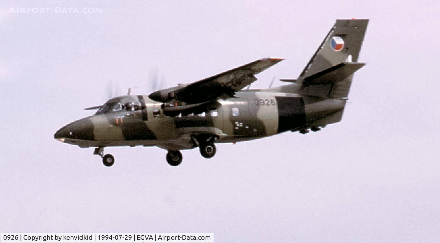 0926, 1982 Let L-410UVP Turbolet C/N 820926, Czech Republic Air Force arriving at RIAT.