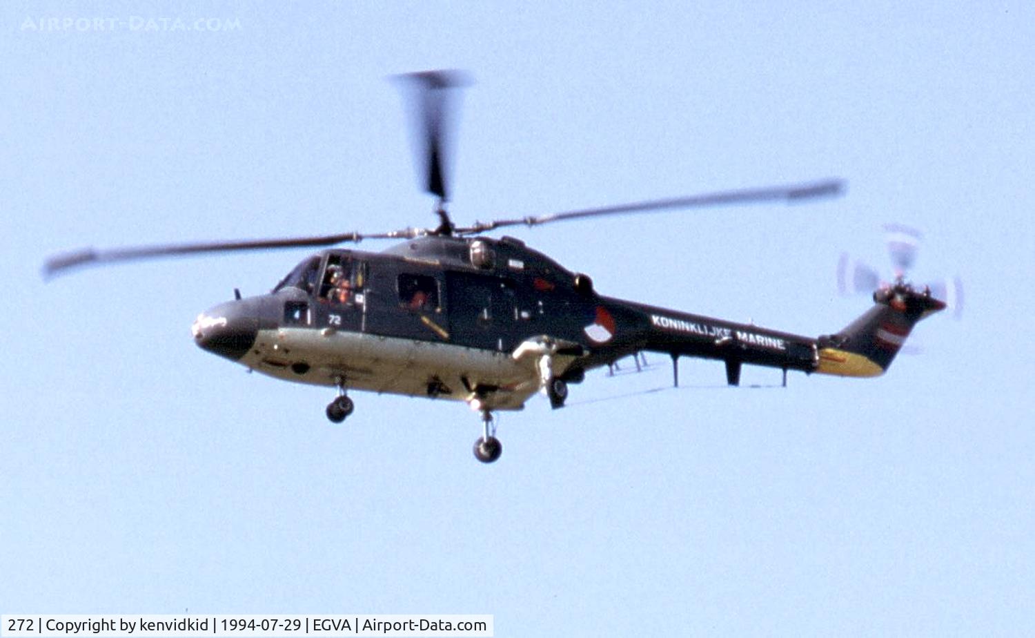 272, Westland SH-14D Lynx C/N 124, Netherlands Navy arriving at RIAT.