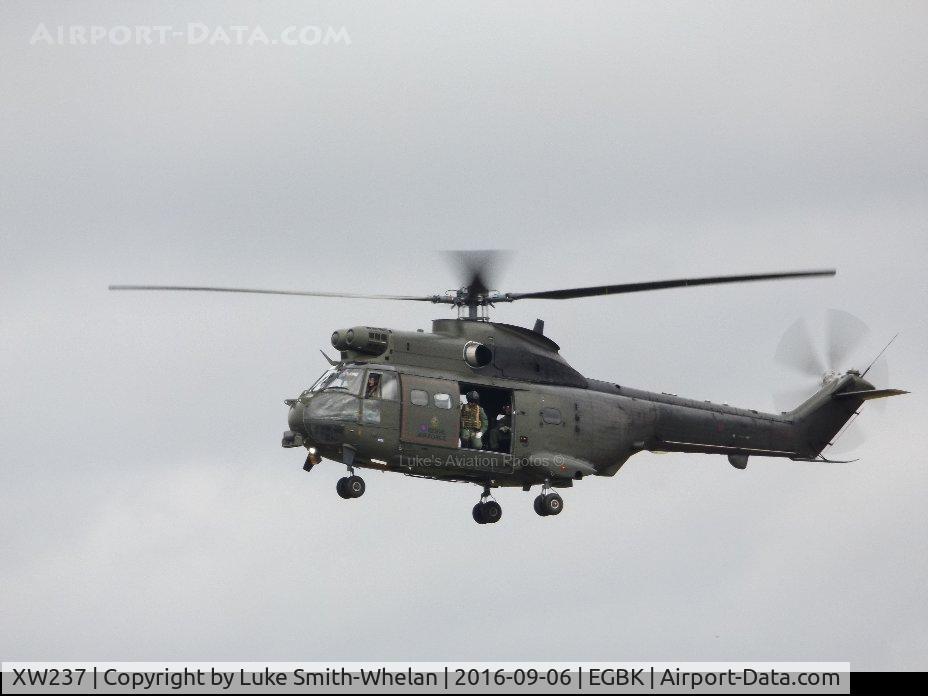 XW237, 1972 Westland Puma HC.1 C/N 1218, Landing at Sywell to get refuelled.