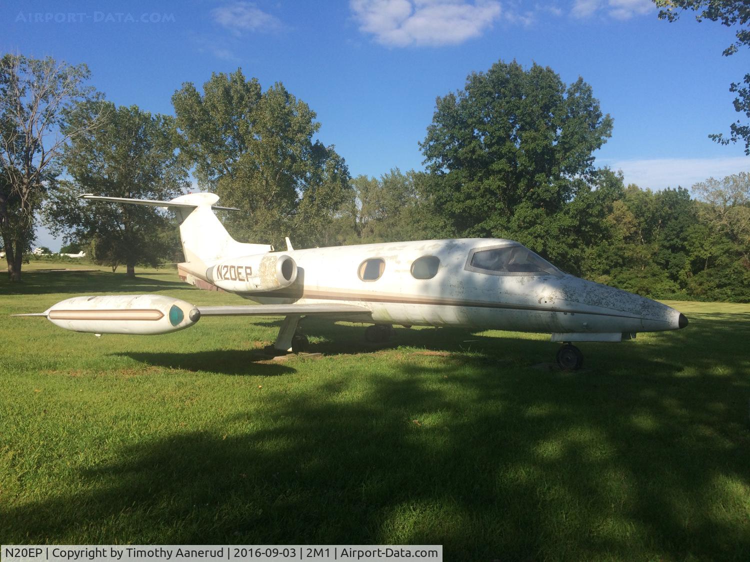 N20EP, 1965 Learjet 23 C/N 23-008, This gate guard is nothing but skin and bones.
1965 Learjet Inc 23, c/n: 23008