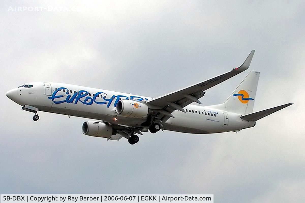 5B-DBX, 2003 Boeing 737-8Q8 C/N 33699, Boeing 737-8Q8 [33699] (Eurocypria) Gatwick~G 07/06/2006