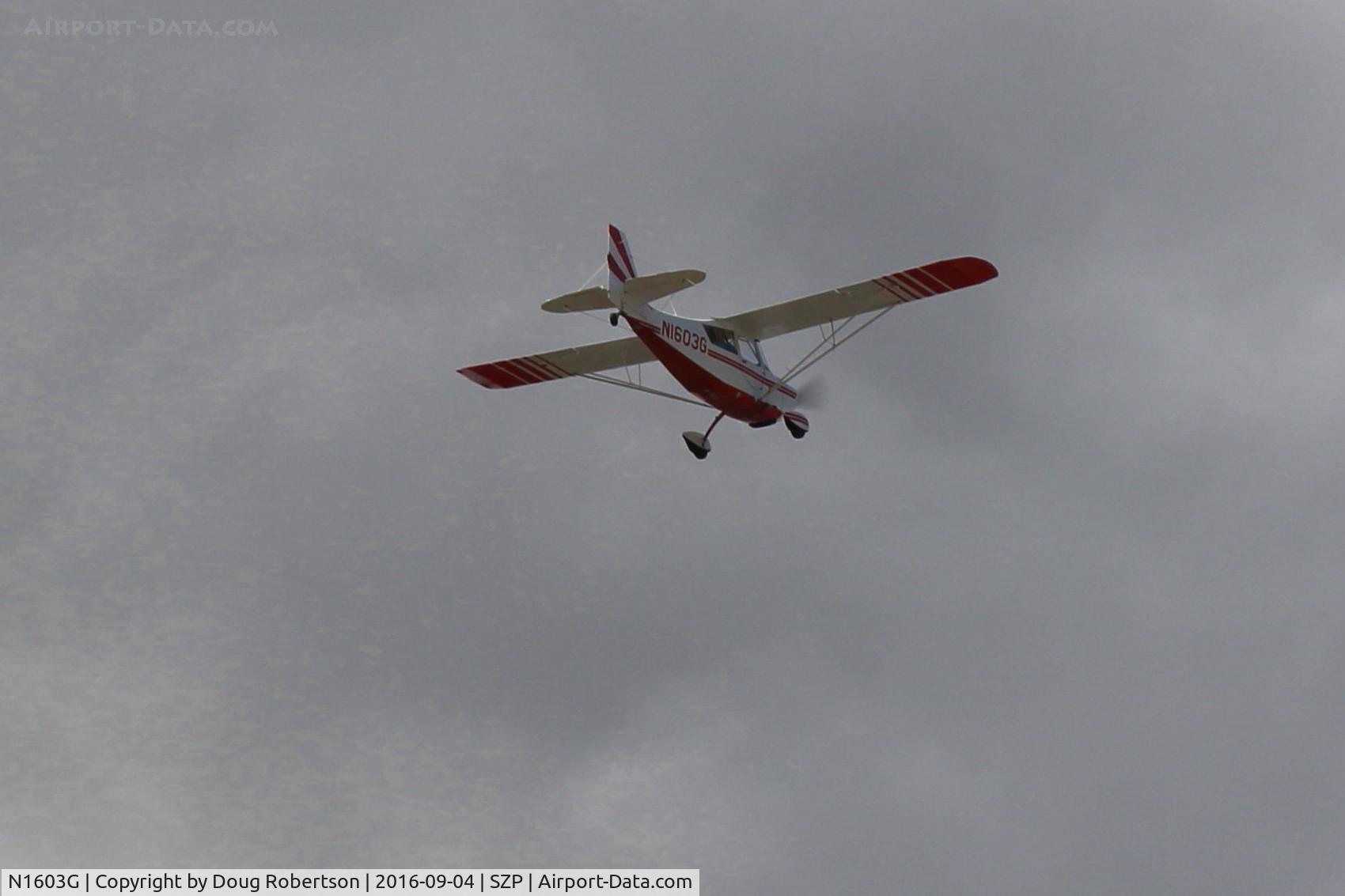 N1603G, 1968 Champion 7ECA Citabria C/N 609, 1968 Champion 7ECA CITABRIA, Lycoming O-235 115 Hp, takeoff climb Rwy 22