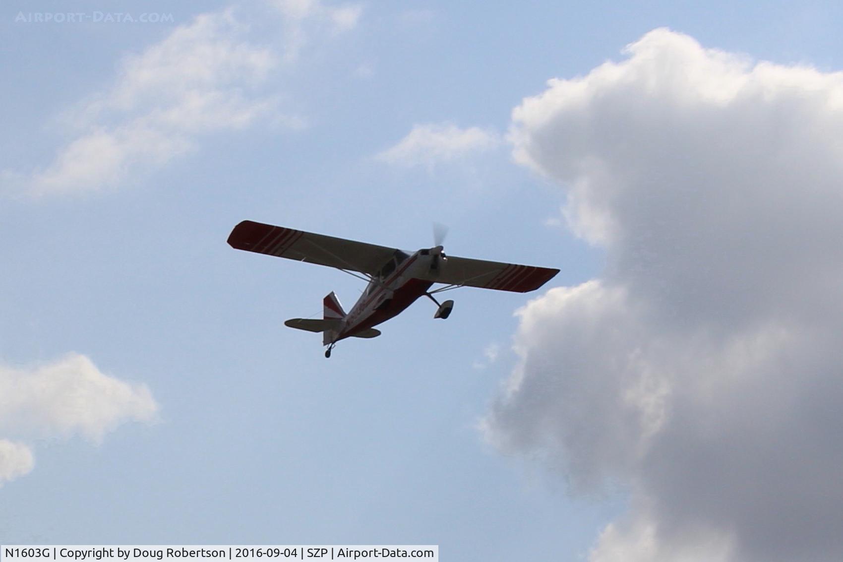 N1603G, 1968 Champion 7ECA Citabria C/N 609, 1968 Champion 7ECA CITABRIA, Lycoming O-235 115 Hp, takeoff climb Rwy 22