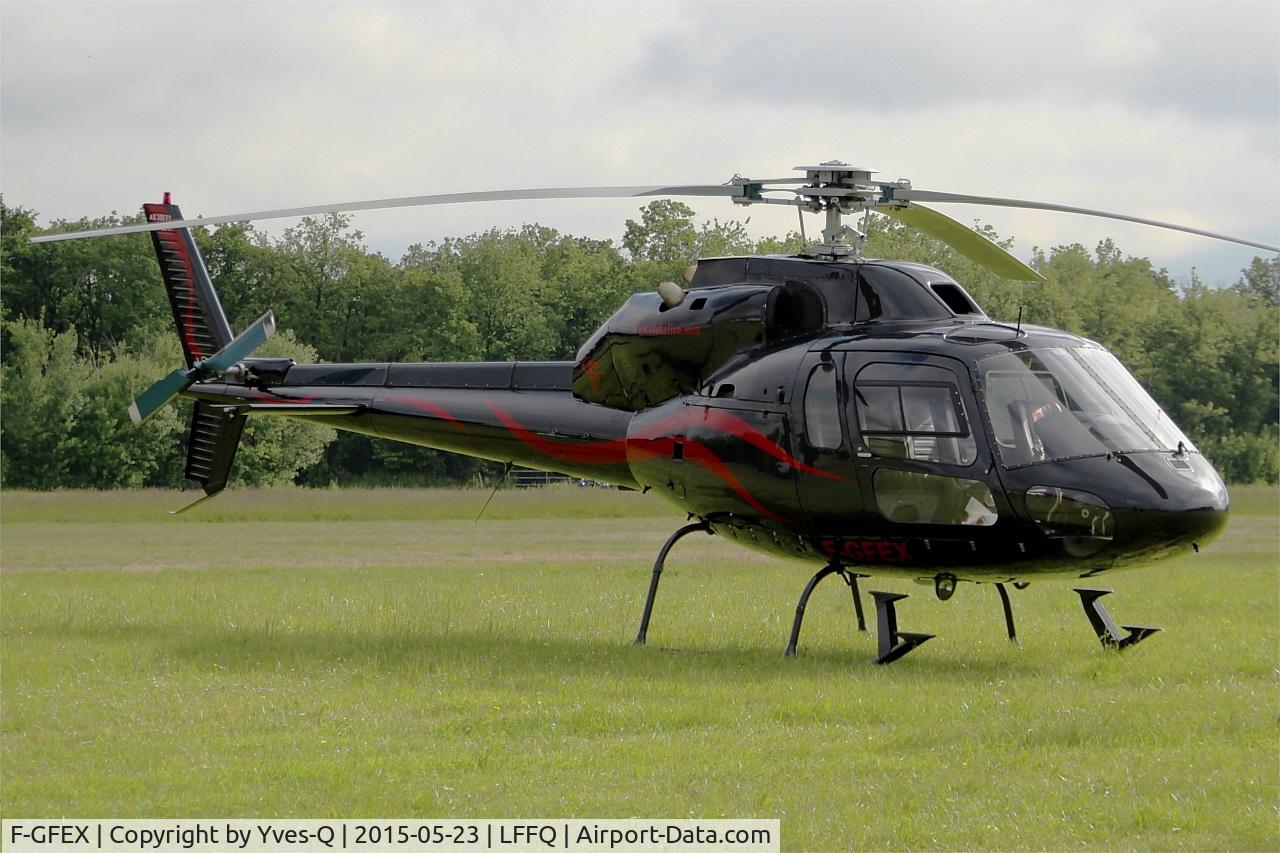 F-GFEX, Eurocopter AS-355F-1 Ecureuil 2 C/N 5217, Eurocopter AS-355F-1, Static display, La Ferté-Alais airfield (LFFQ) Airshow 2015
