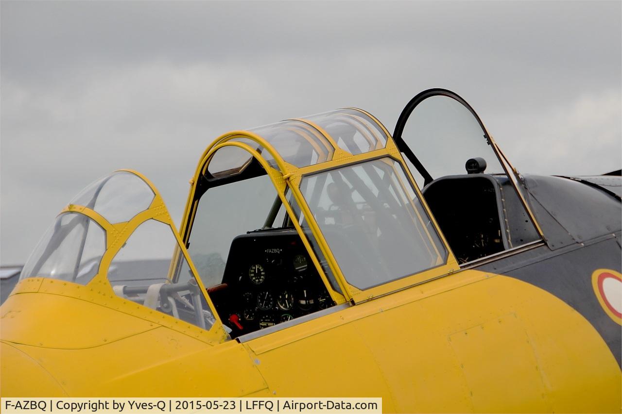 F-AZBQ, North American T-6G Texan C/N 182-535, North American T-6G Texan, Close view of cockpit, La Ferté-Alais Airfield (LFFQ) Air show 2015