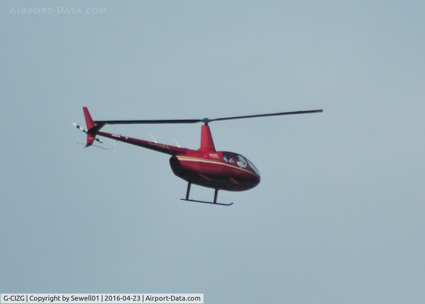 G-CIZG, 2016 Robinson R66 Turbine C/N 0698, Overhead